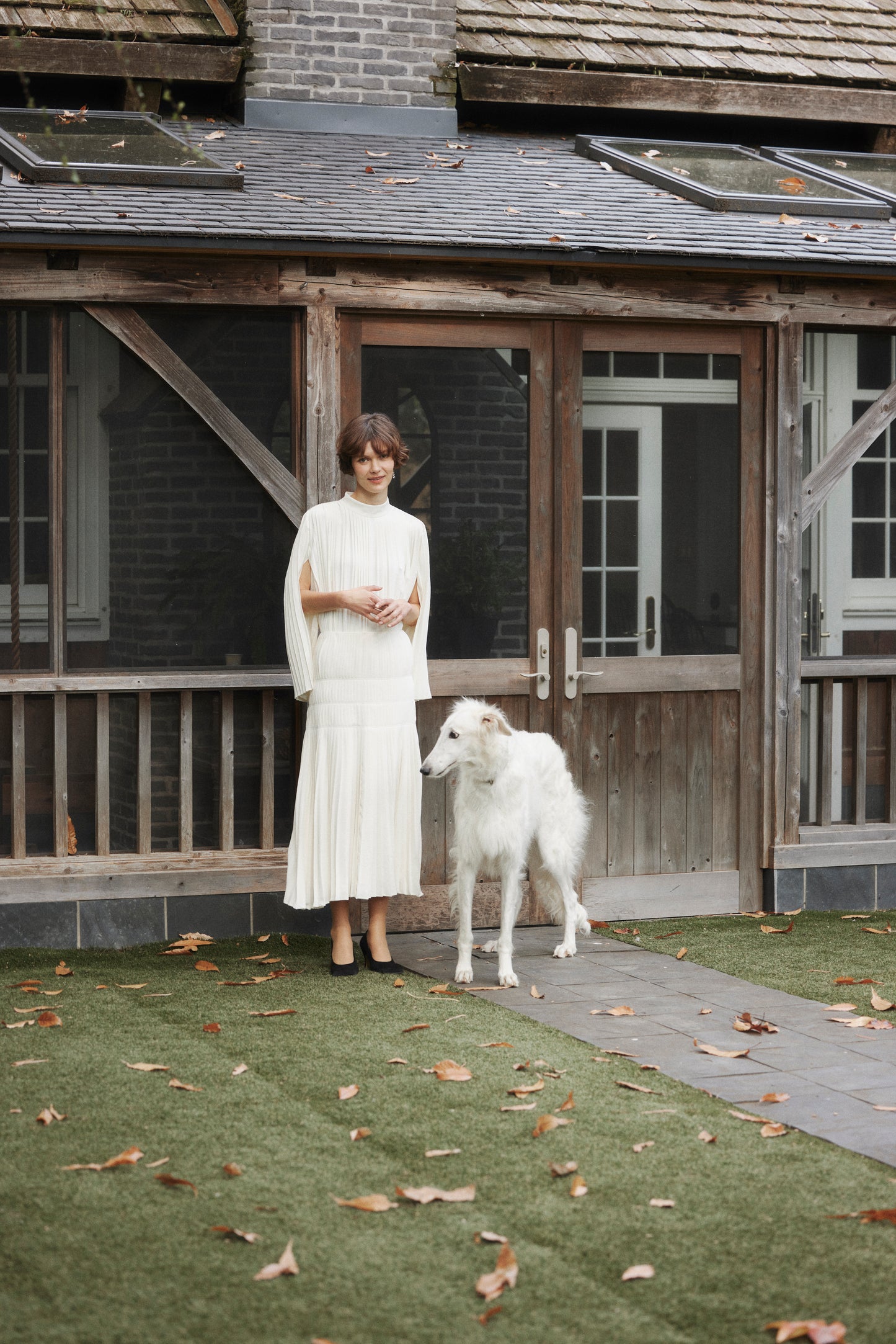 Powder Satin Pleats Tiered Skirt