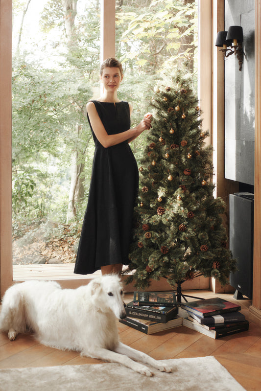 Keyneck Jacquard Dress