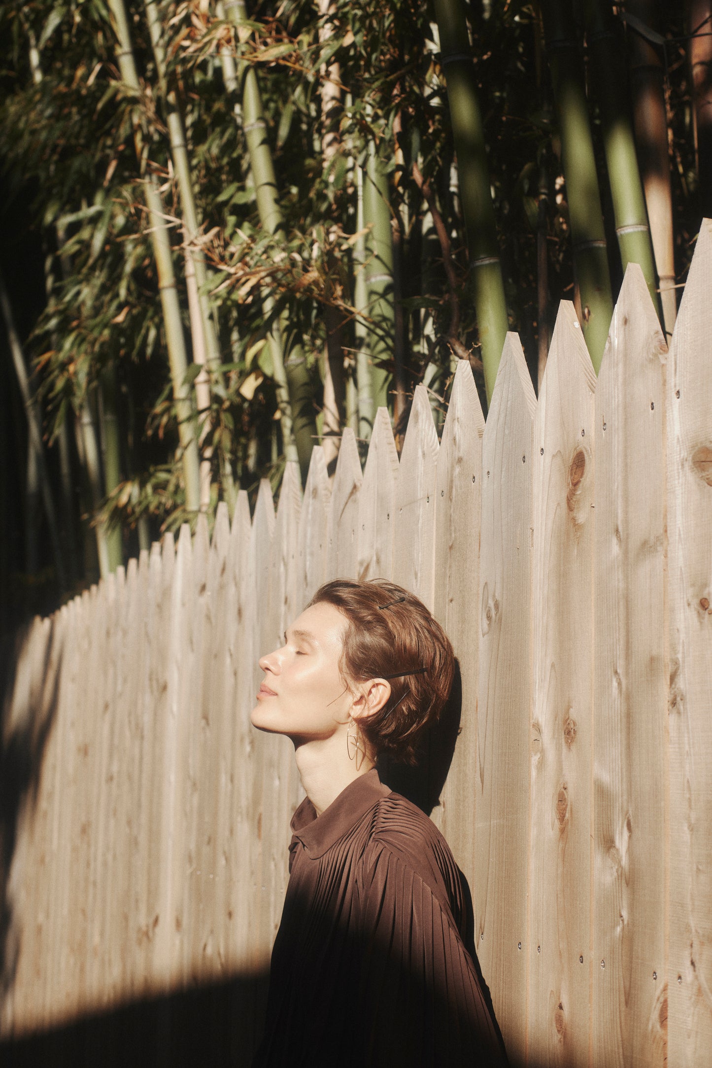 Powder Satin Pleats Cape Blouse