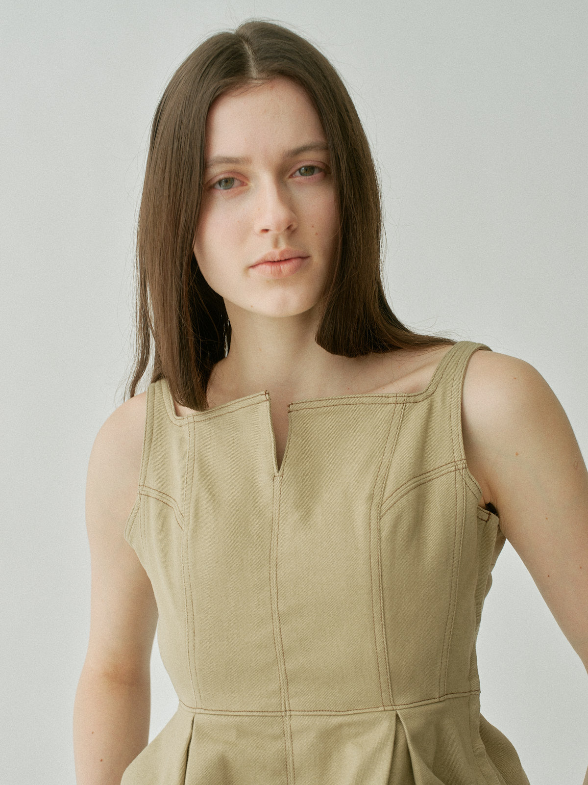 Sculpted Peplum Balloon Top/ Polka dot