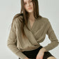 Pleats Cache-coeur Knit Tops
