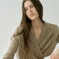 Pleats Cache-coeur Knit Tops