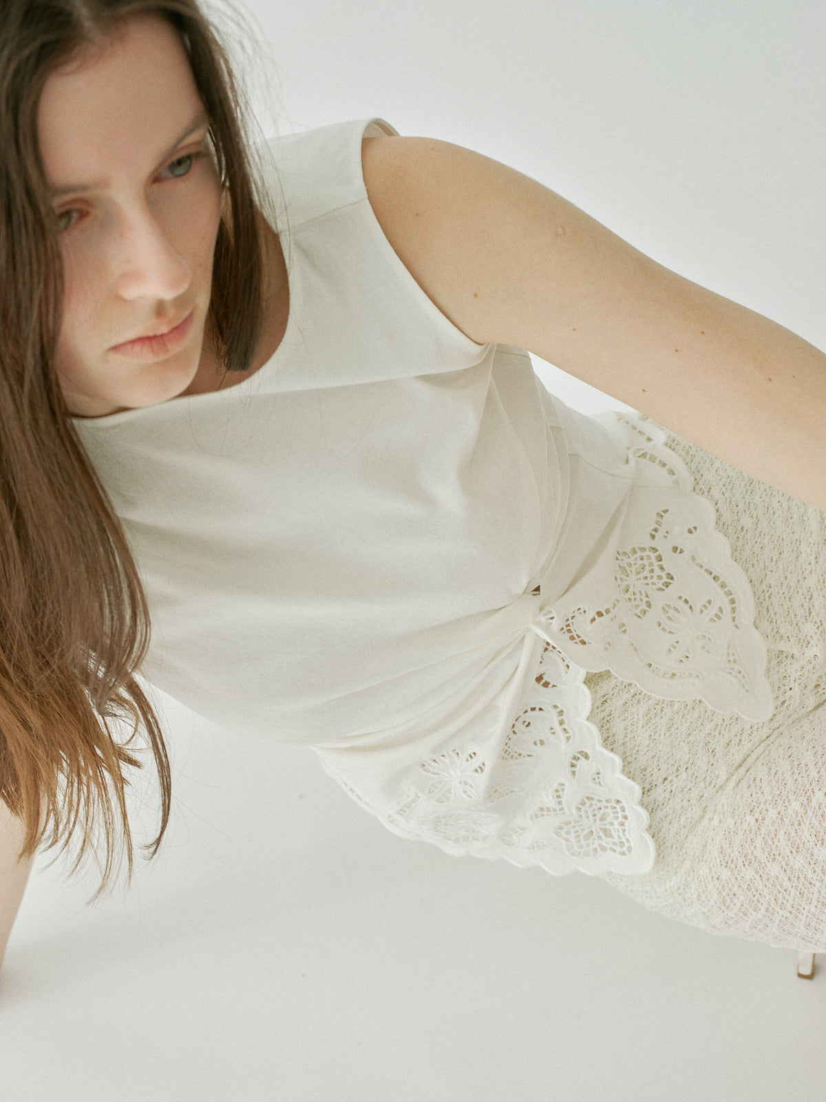 Orchid Cutwork Twist Top