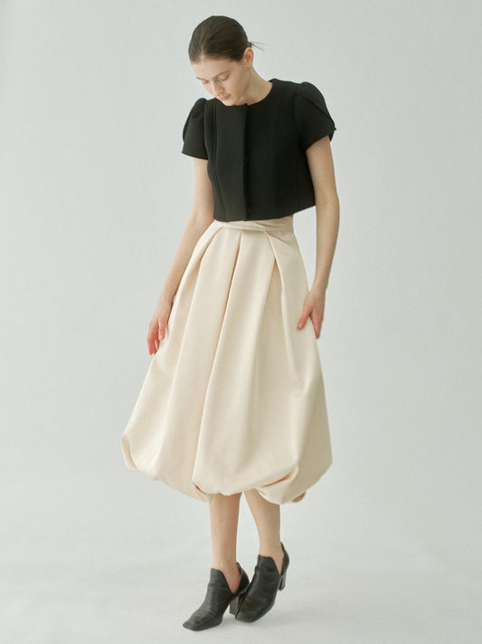 Arc Tuck Balloon Skirt