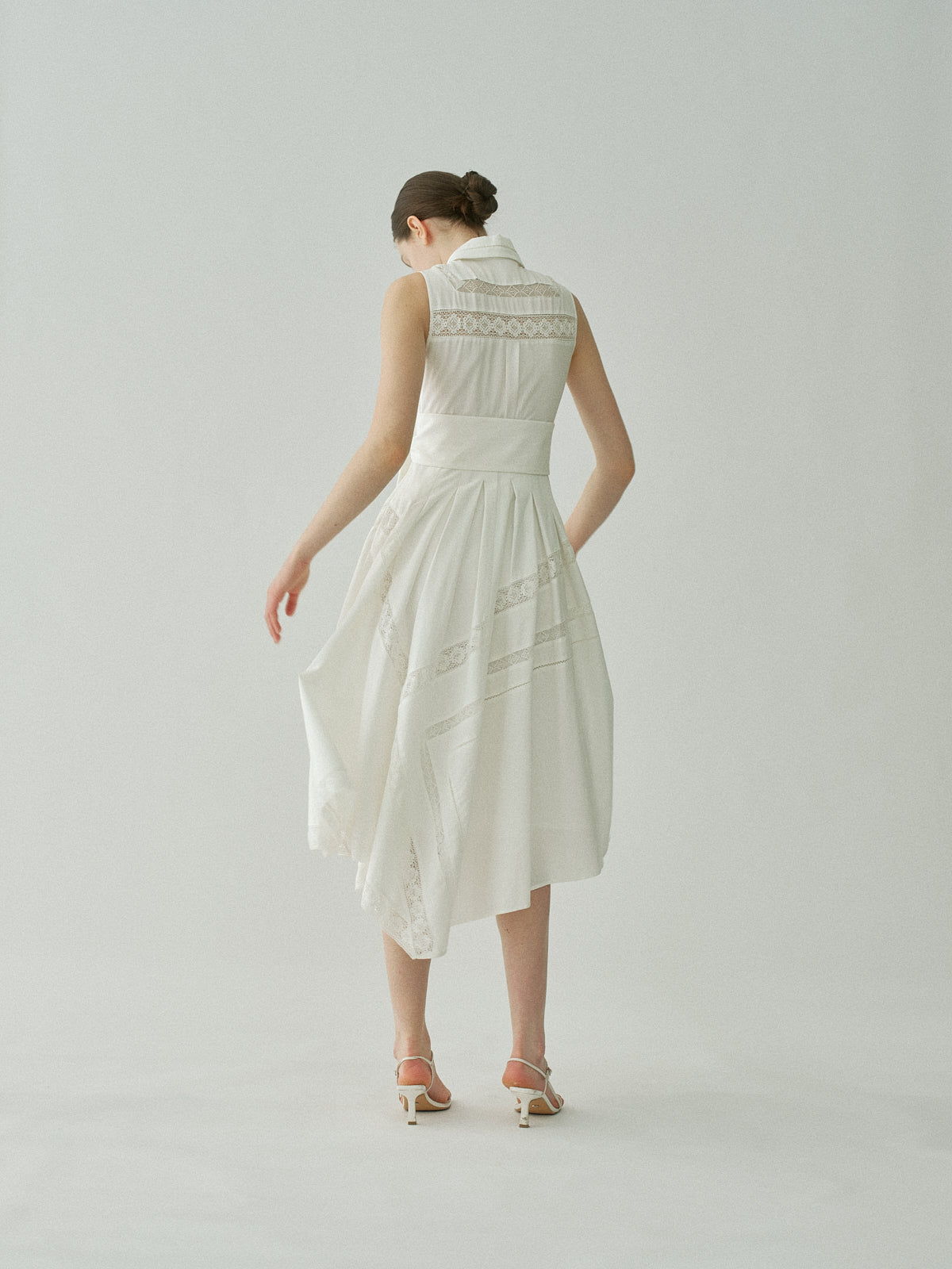 Asymmetric Lace Panel Dress