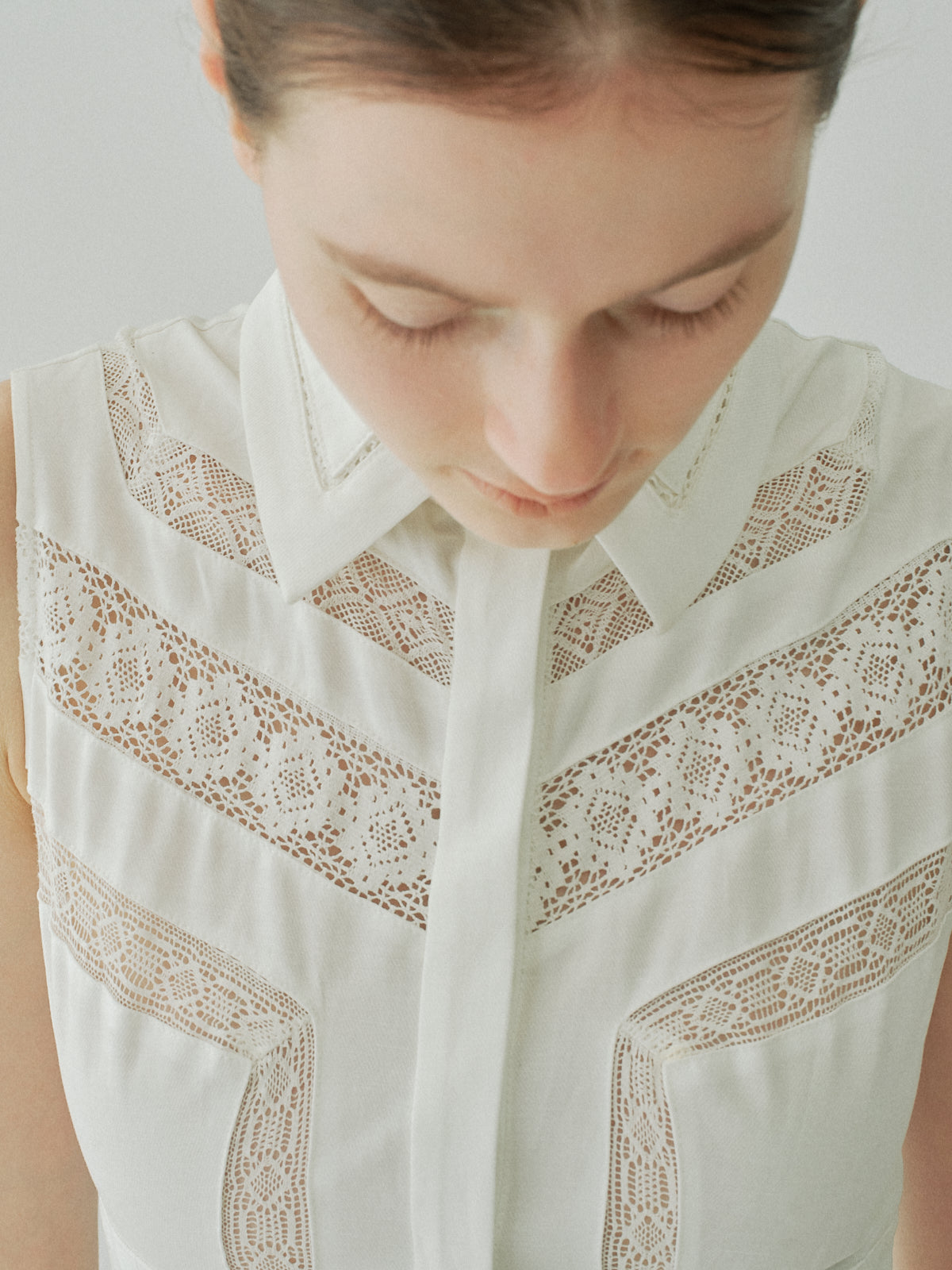 Asymmetric Lace Panel Dress