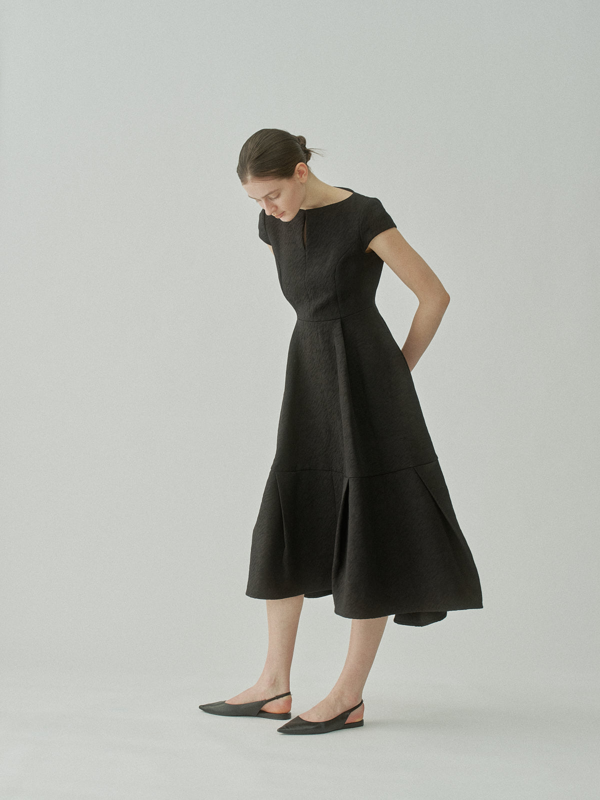 Keyneck Jacquard Dress – L'AUBE BLANC