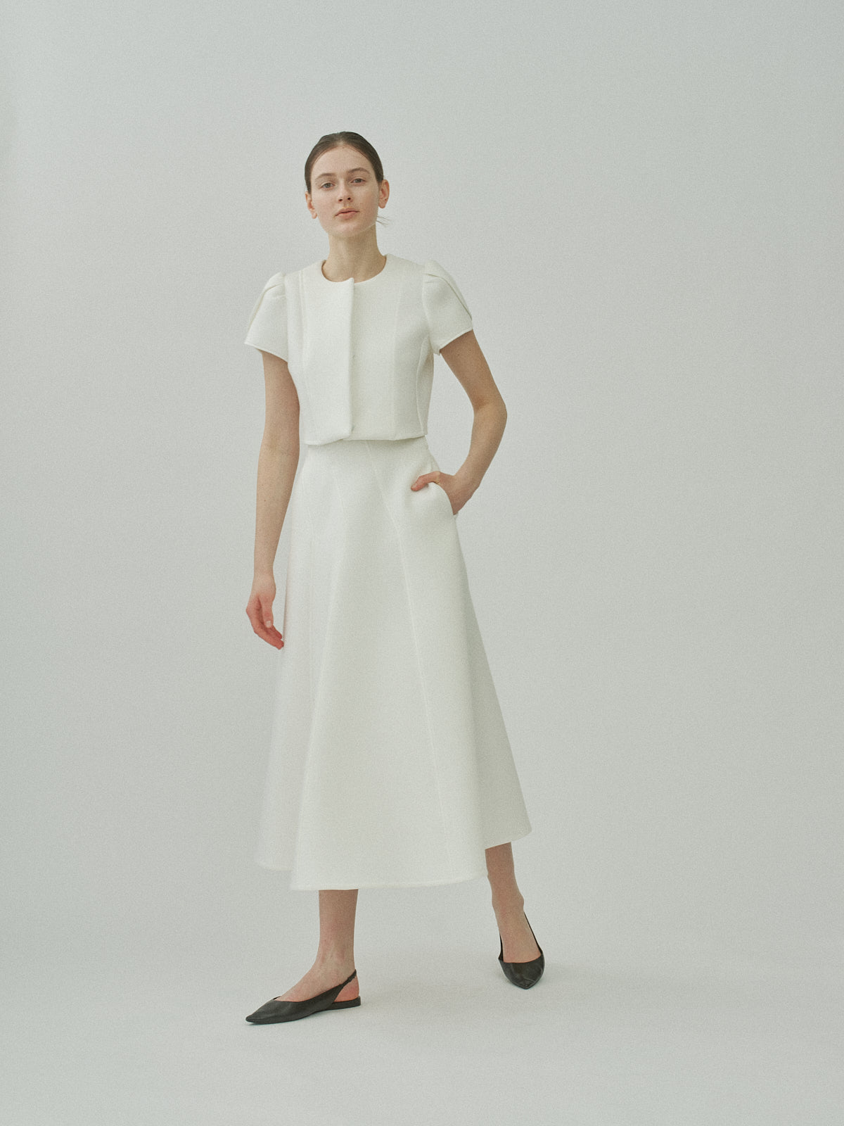 Sculpt Flare Double Knit Skirt