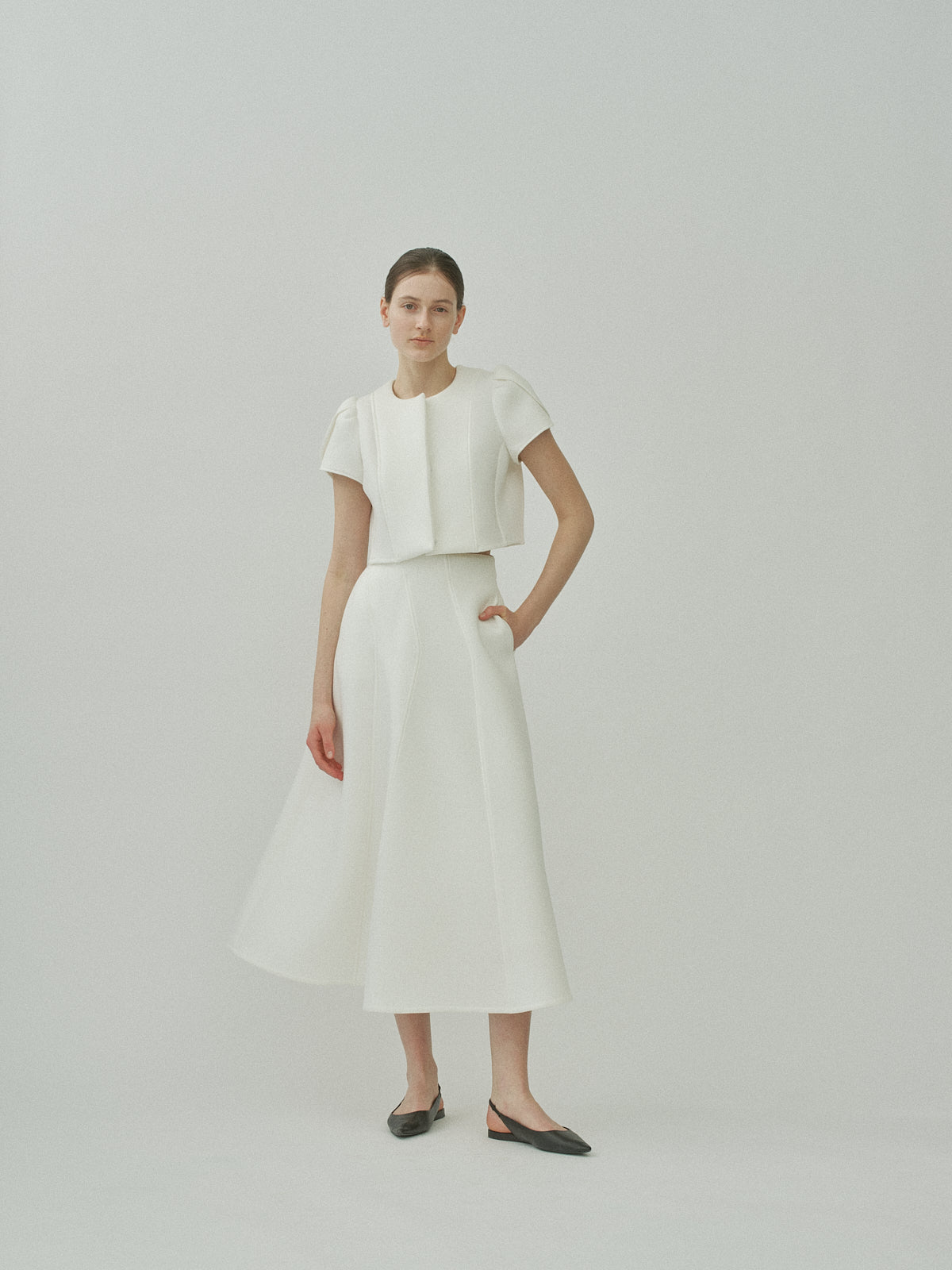 Sculpt Flare Double Knit Skirt