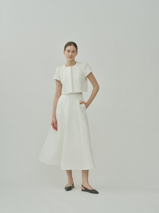 Sculpt Flare Double Knit Skirt