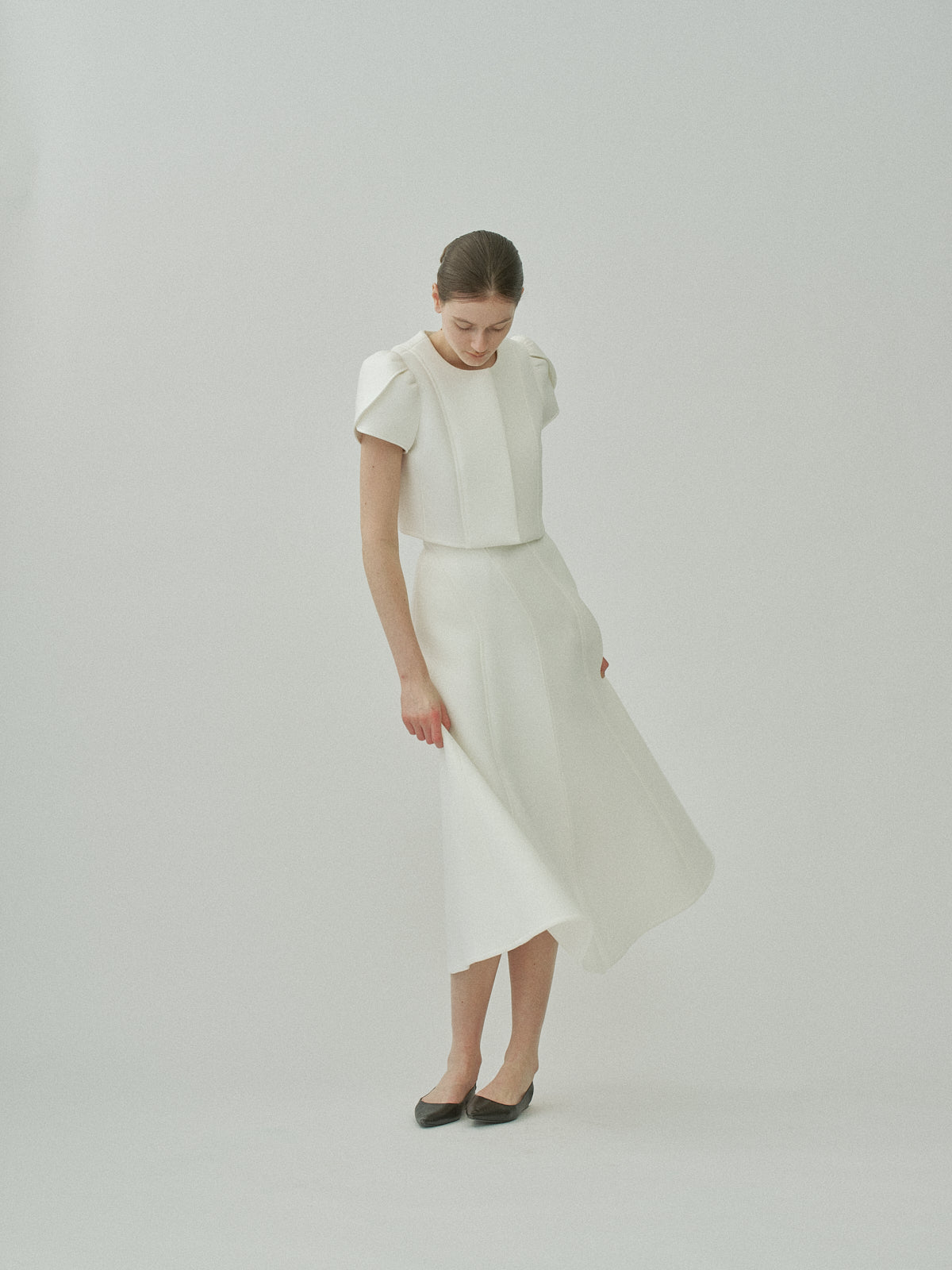 Sculpt Flare Double Knit Skirt