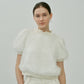 Feather Fringe Puff Top