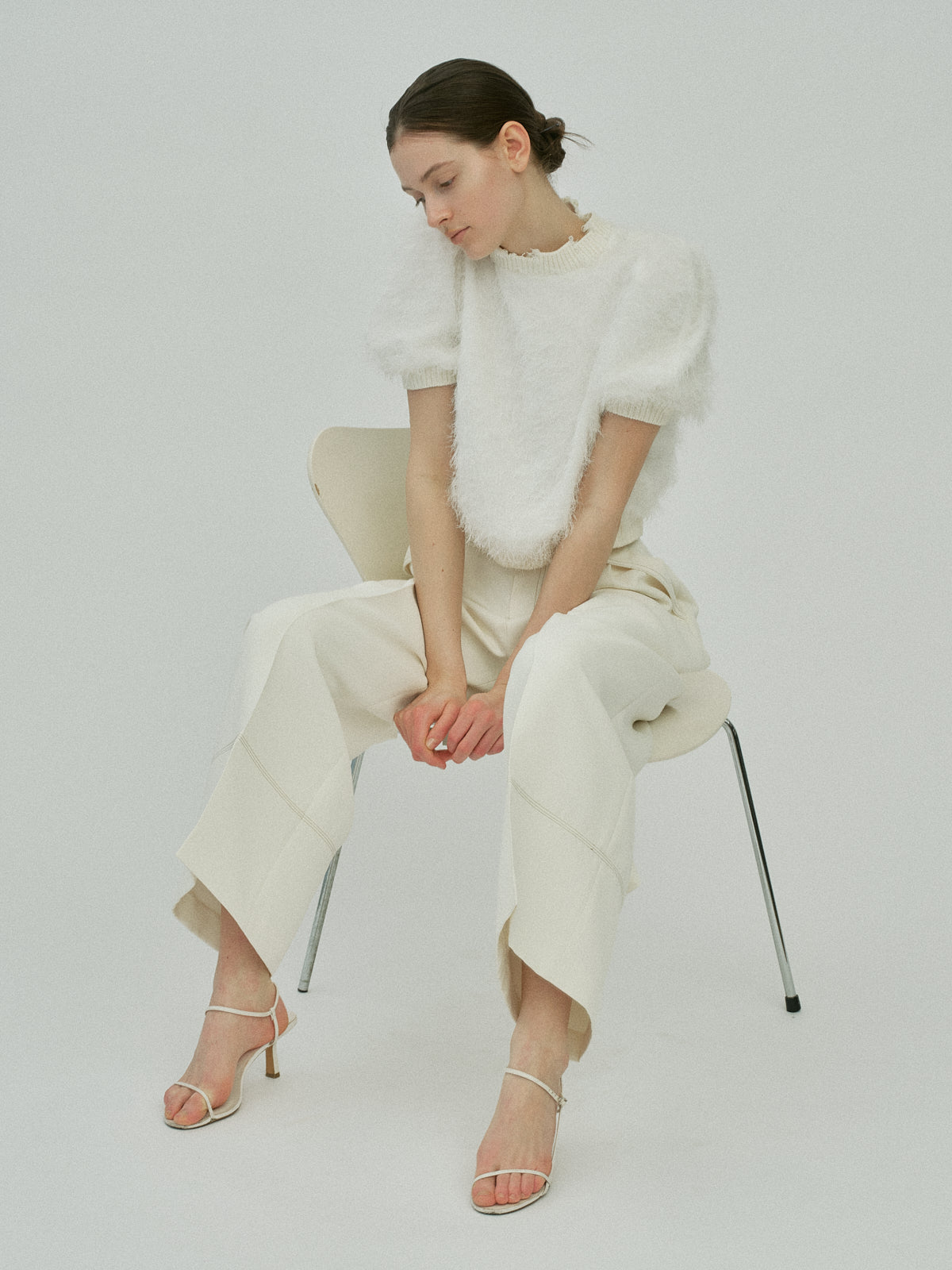 Feather Fringe Puff Top