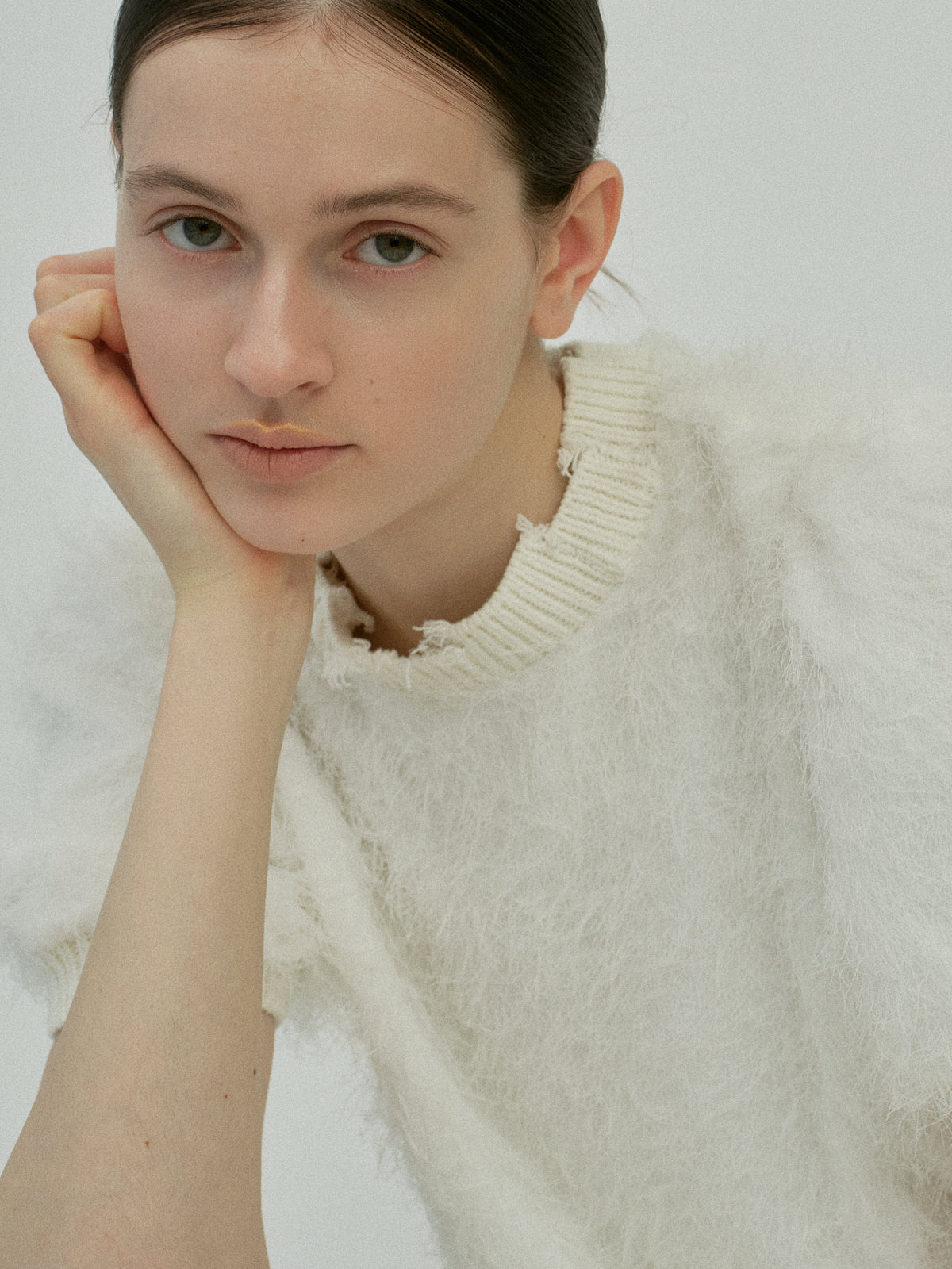 Feather Fringe Puff Top