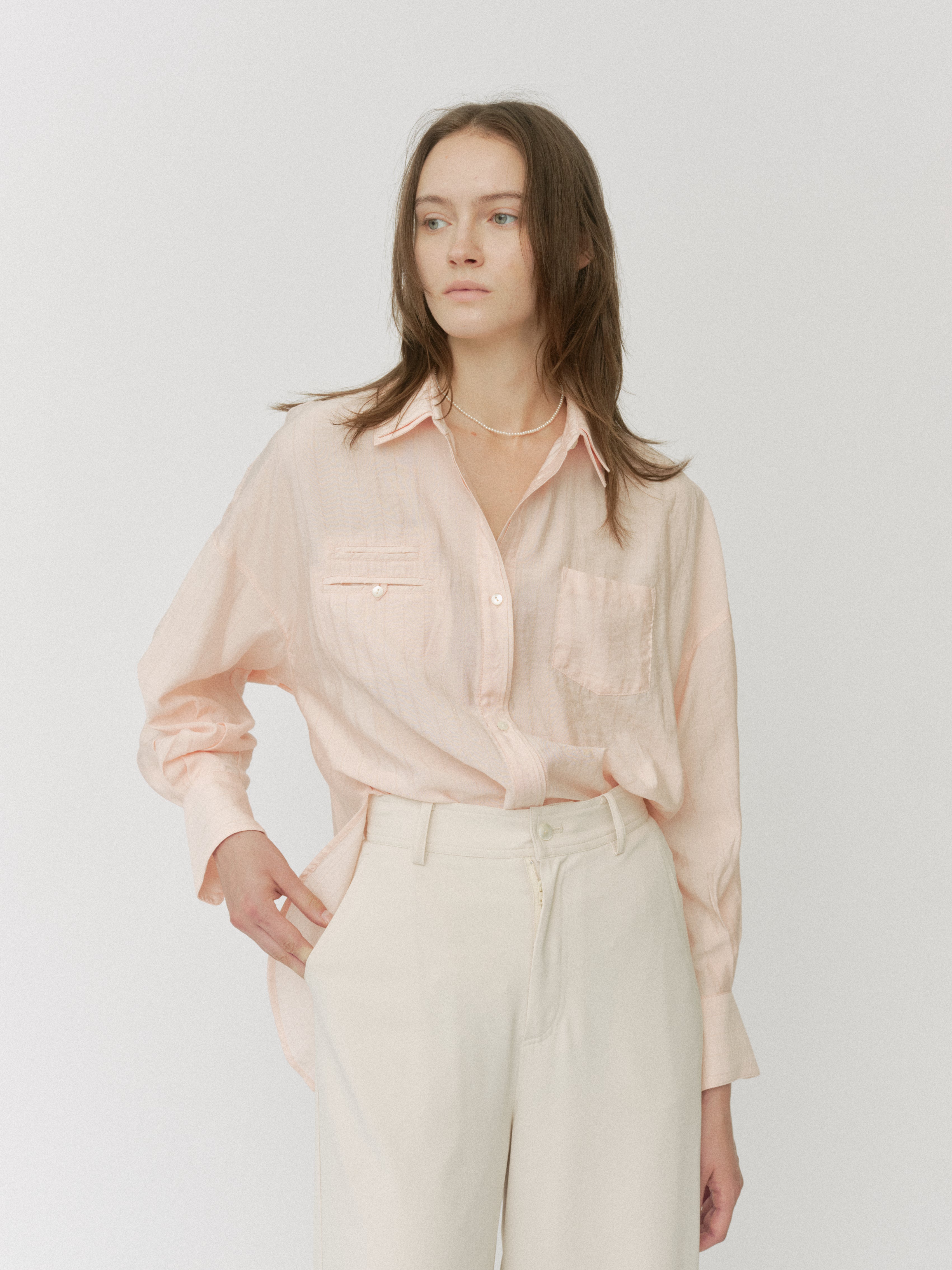 Layered Collar Wrap Shirt
