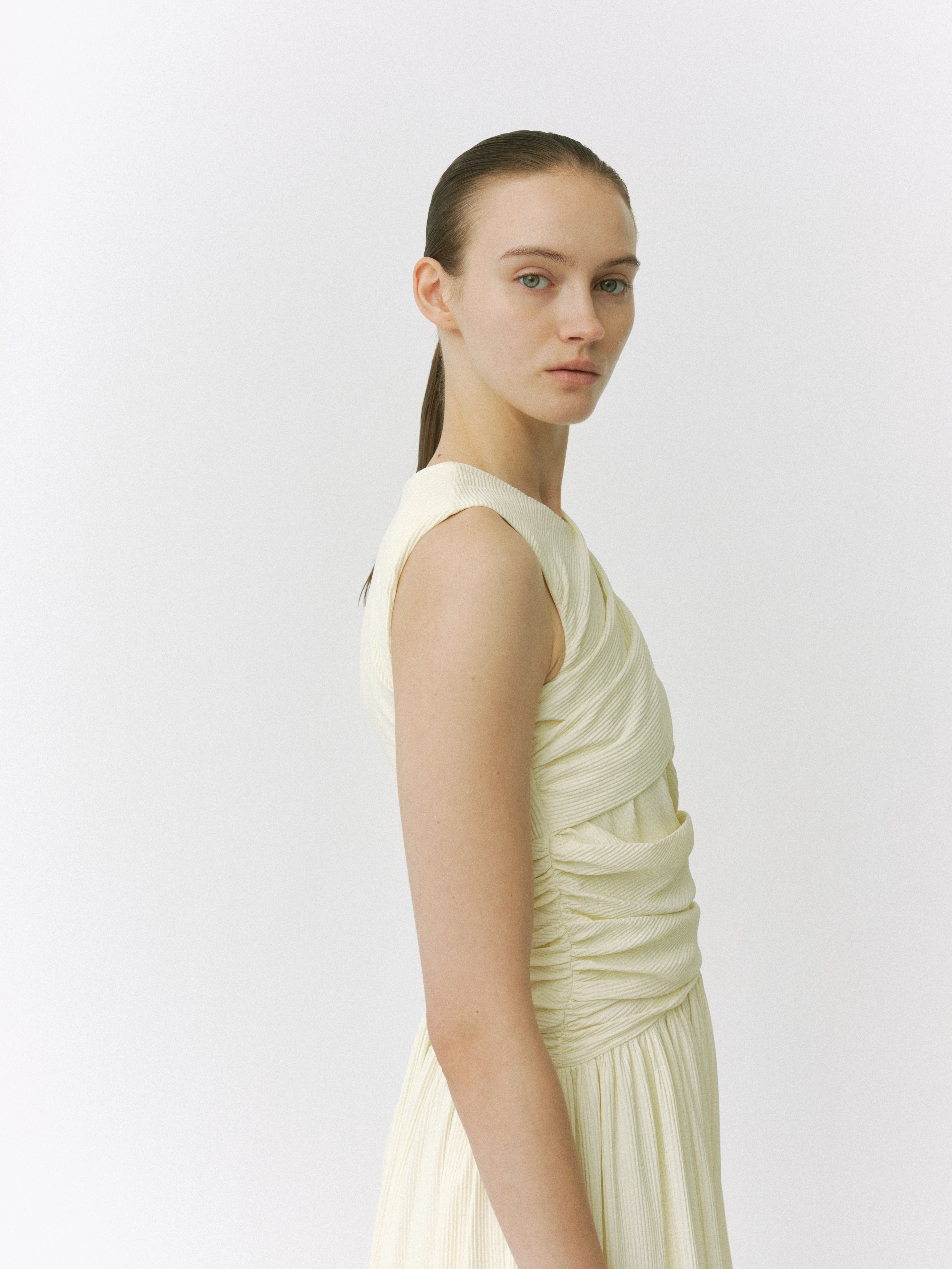 【POPUP】Layered Drape Balloon Dress