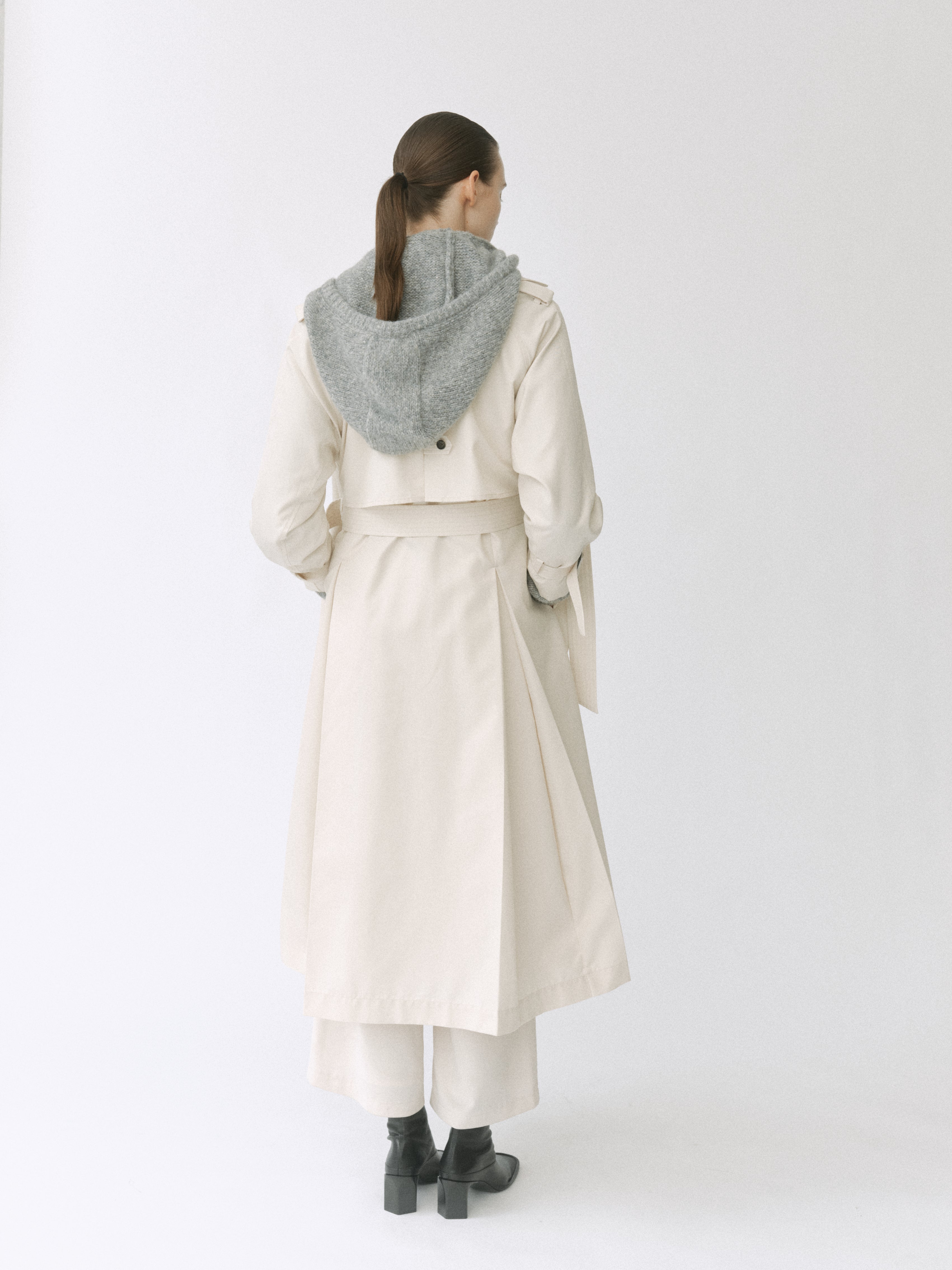 Detachable Hood Knit Blouson