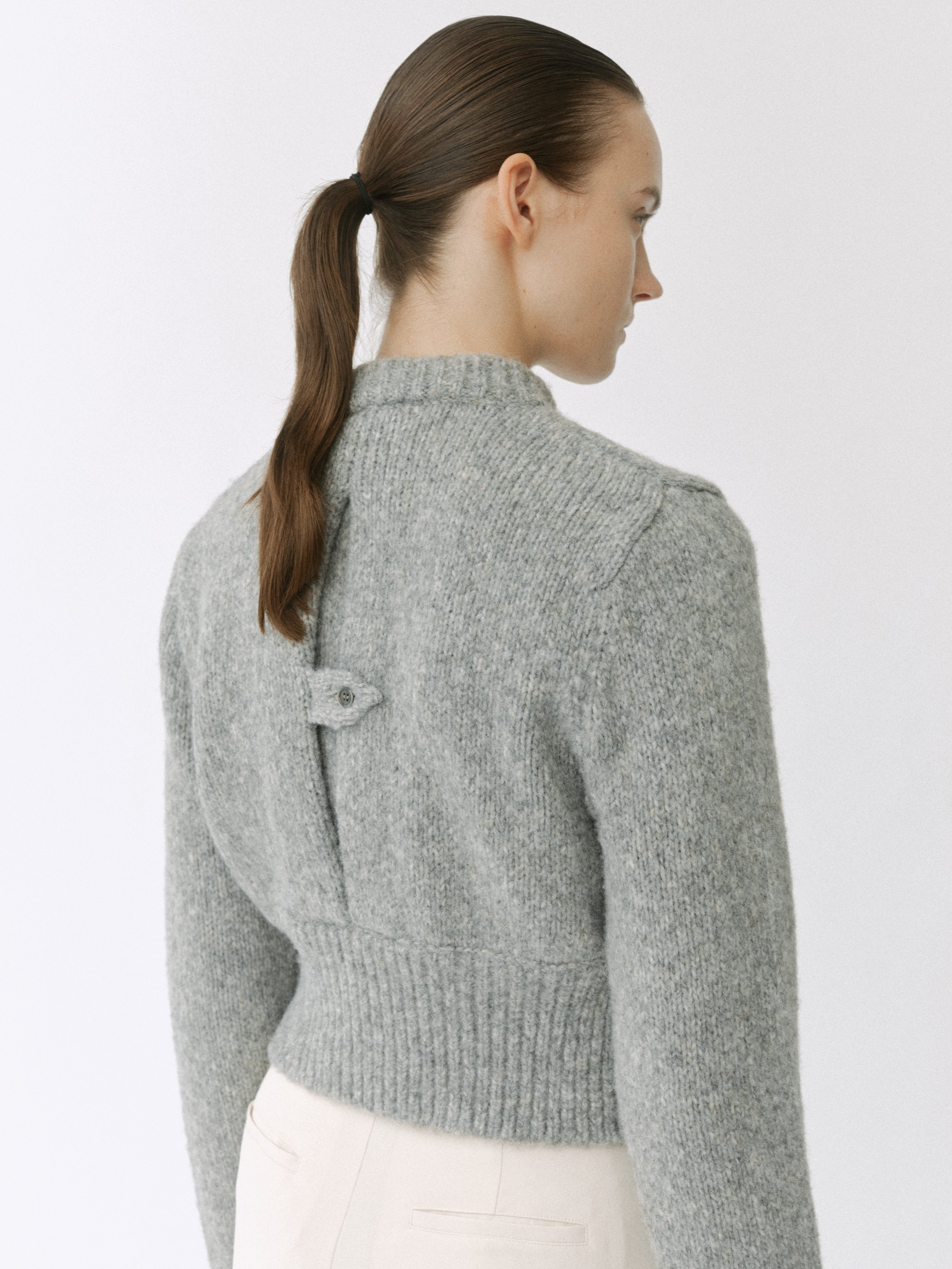 Detachable Hood Knit Blouson
