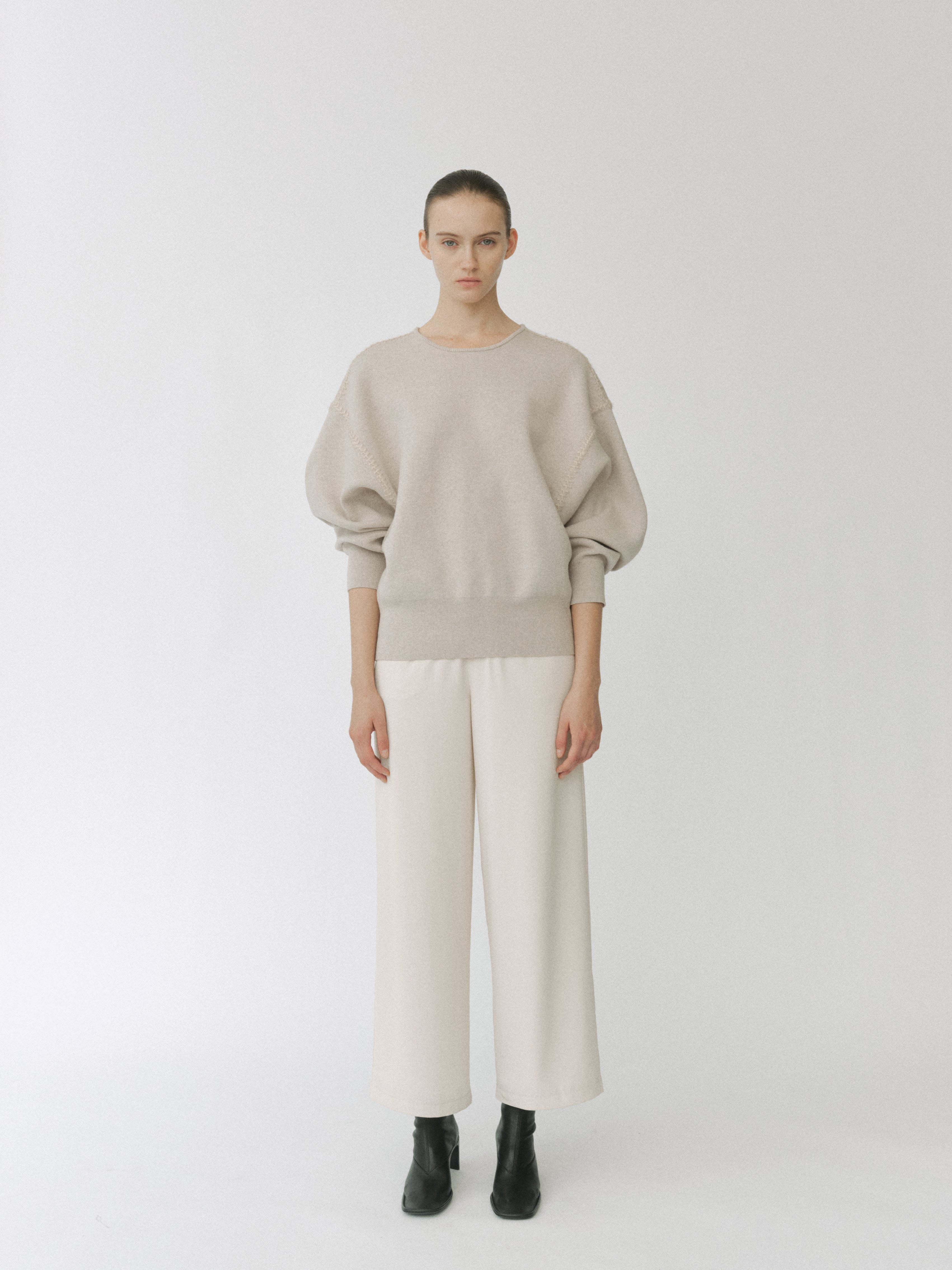 Contrast Stitch Oversized Knit