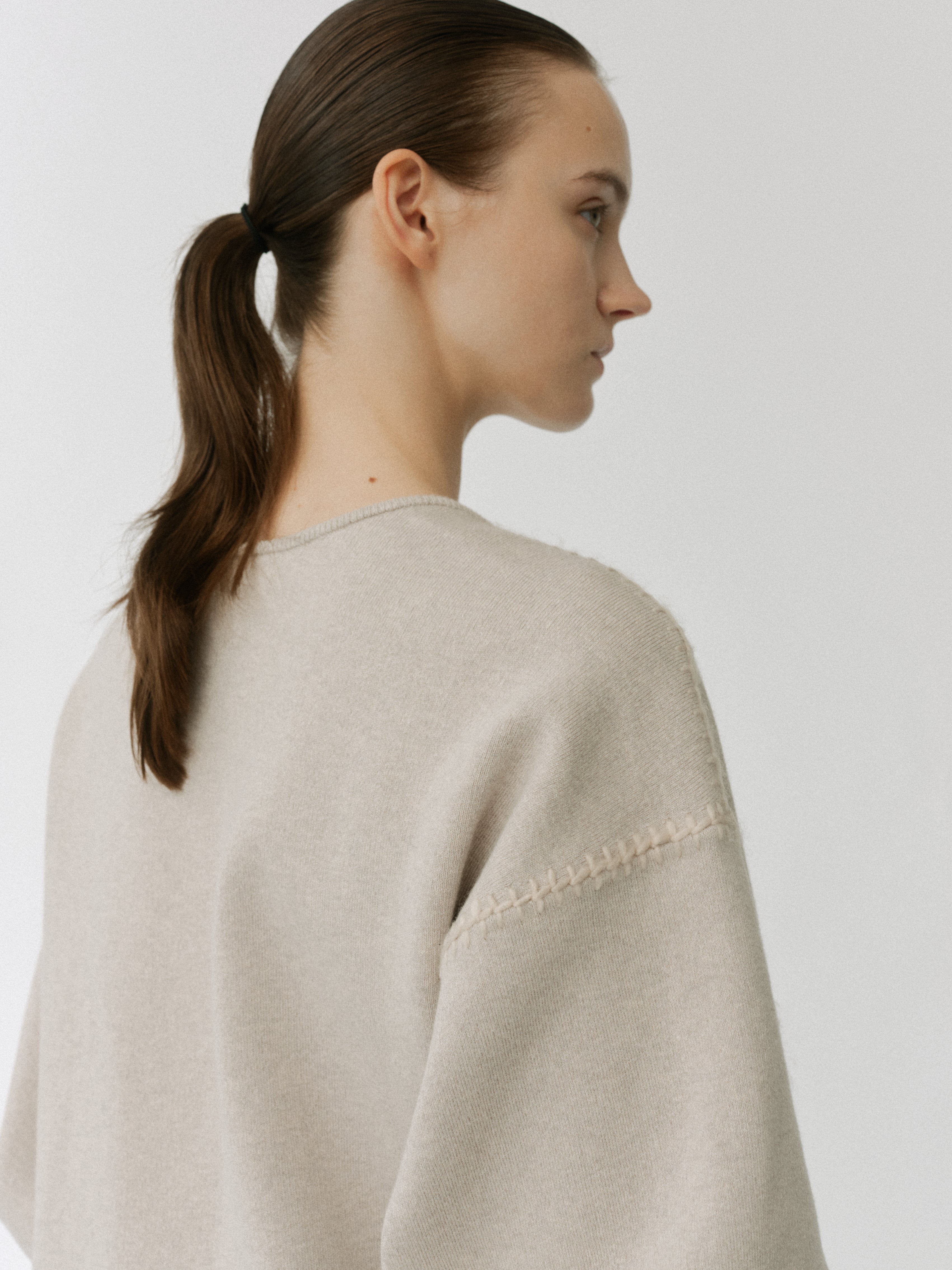 Contrast Stitch Oversized Knit
