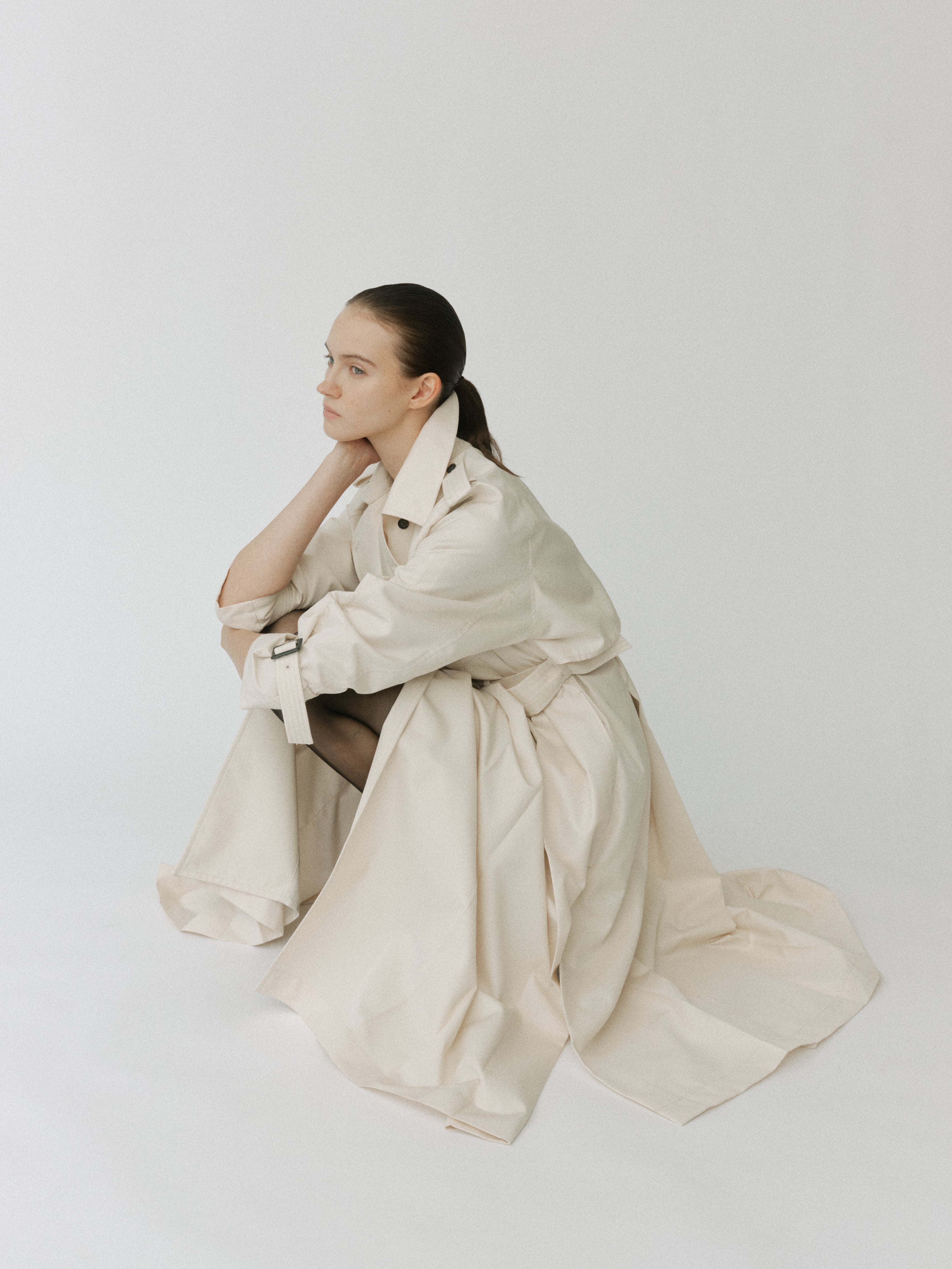 Belted Flare Trench Coat