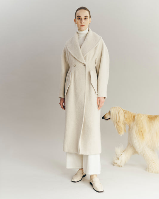 Cape collar Narrow line coat