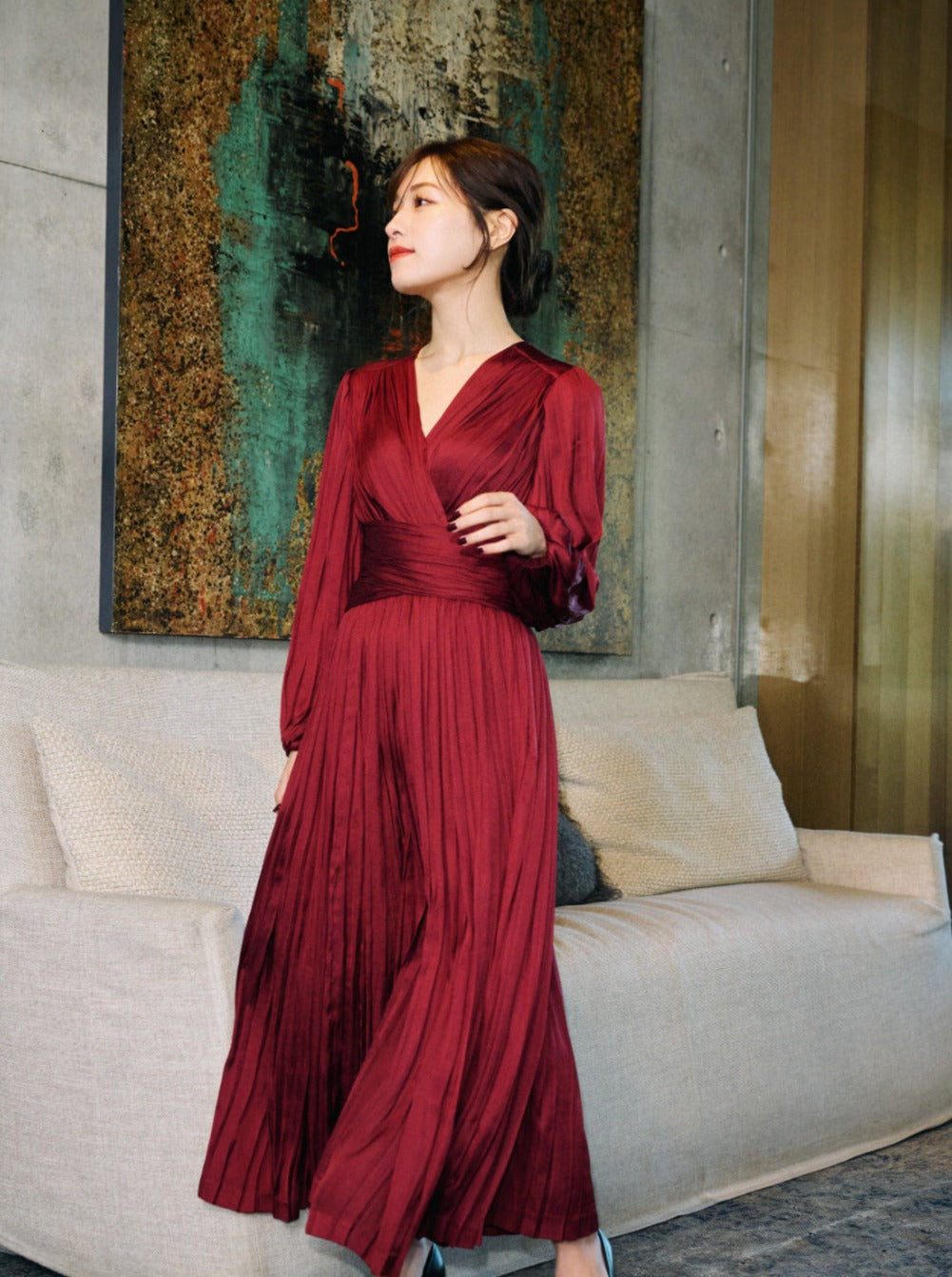 Flare pleats Dress