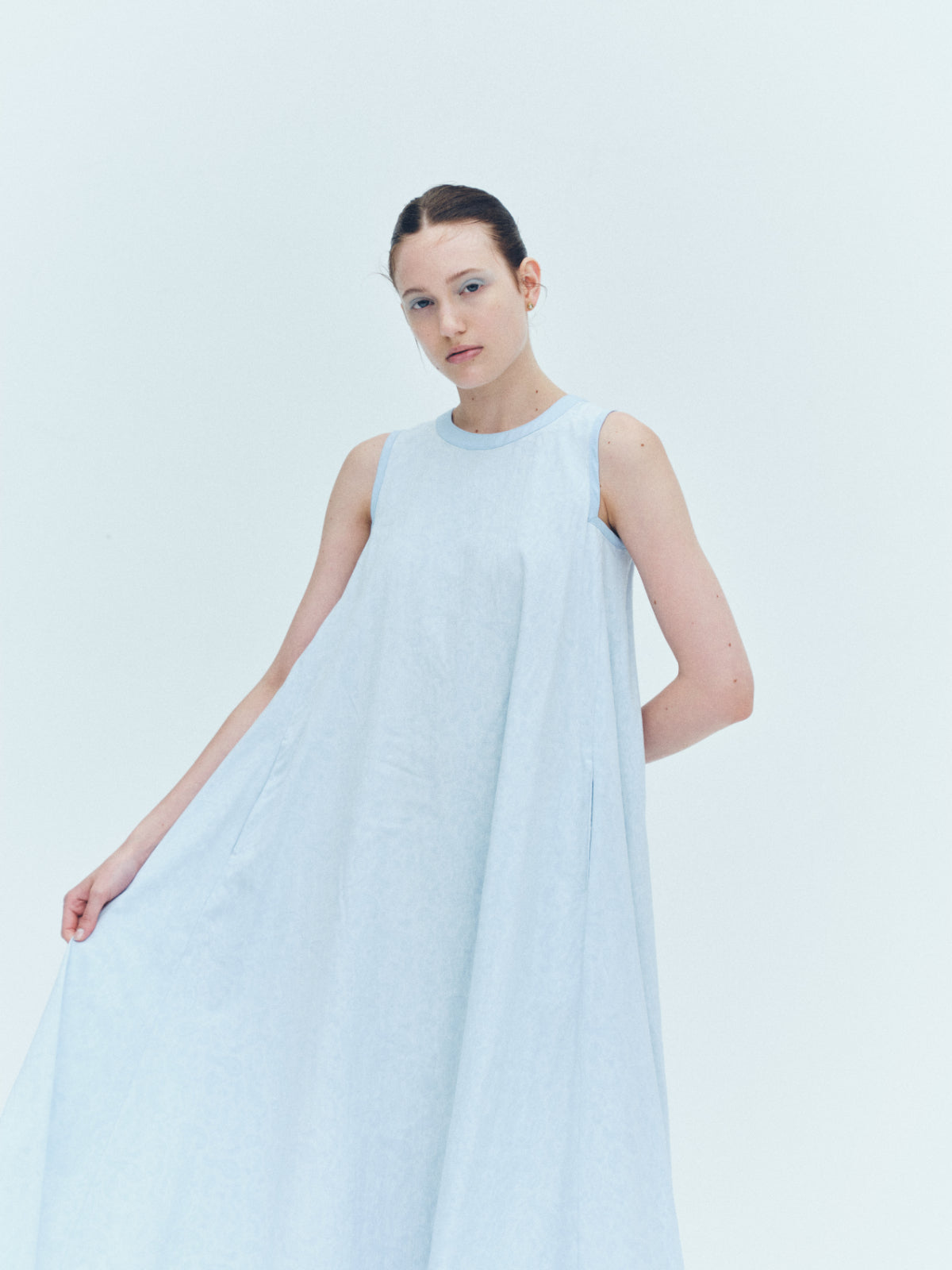 Paisley jacquard piping Dress