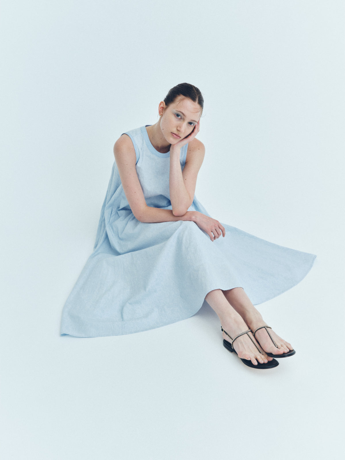 Paisley jacquard piping Dress
