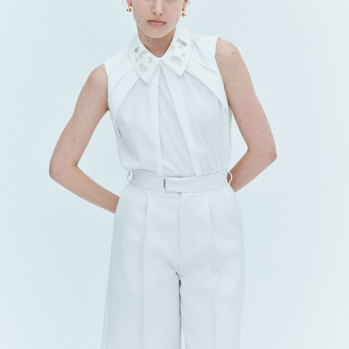 Embroidery collar Blouse