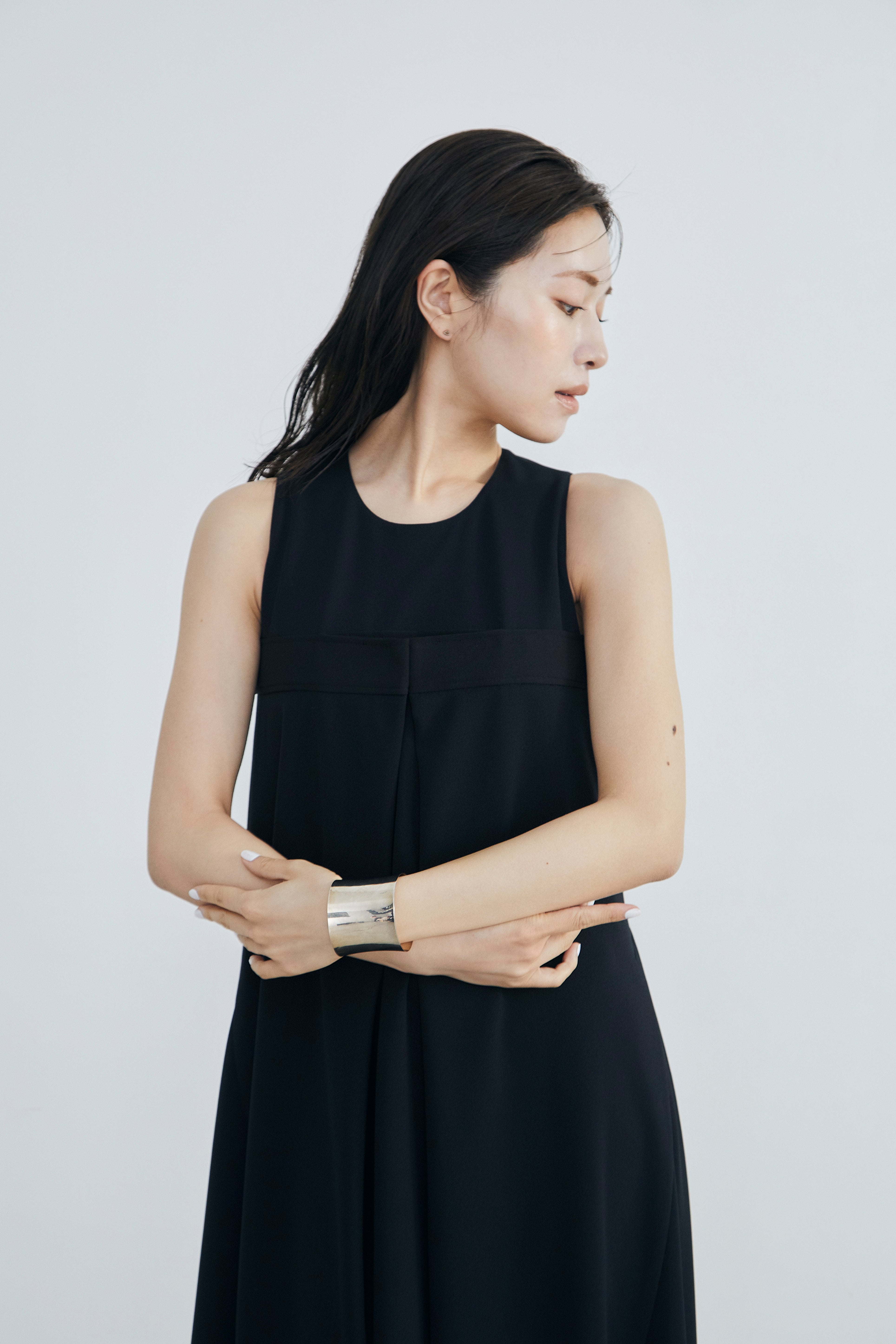 Front tuck flare Dress