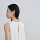 Paisley jacquard piping Dress[White]