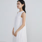 Paisley jacquard piping Dress[White]