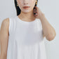 Paisley jacquard piping Dress[White]