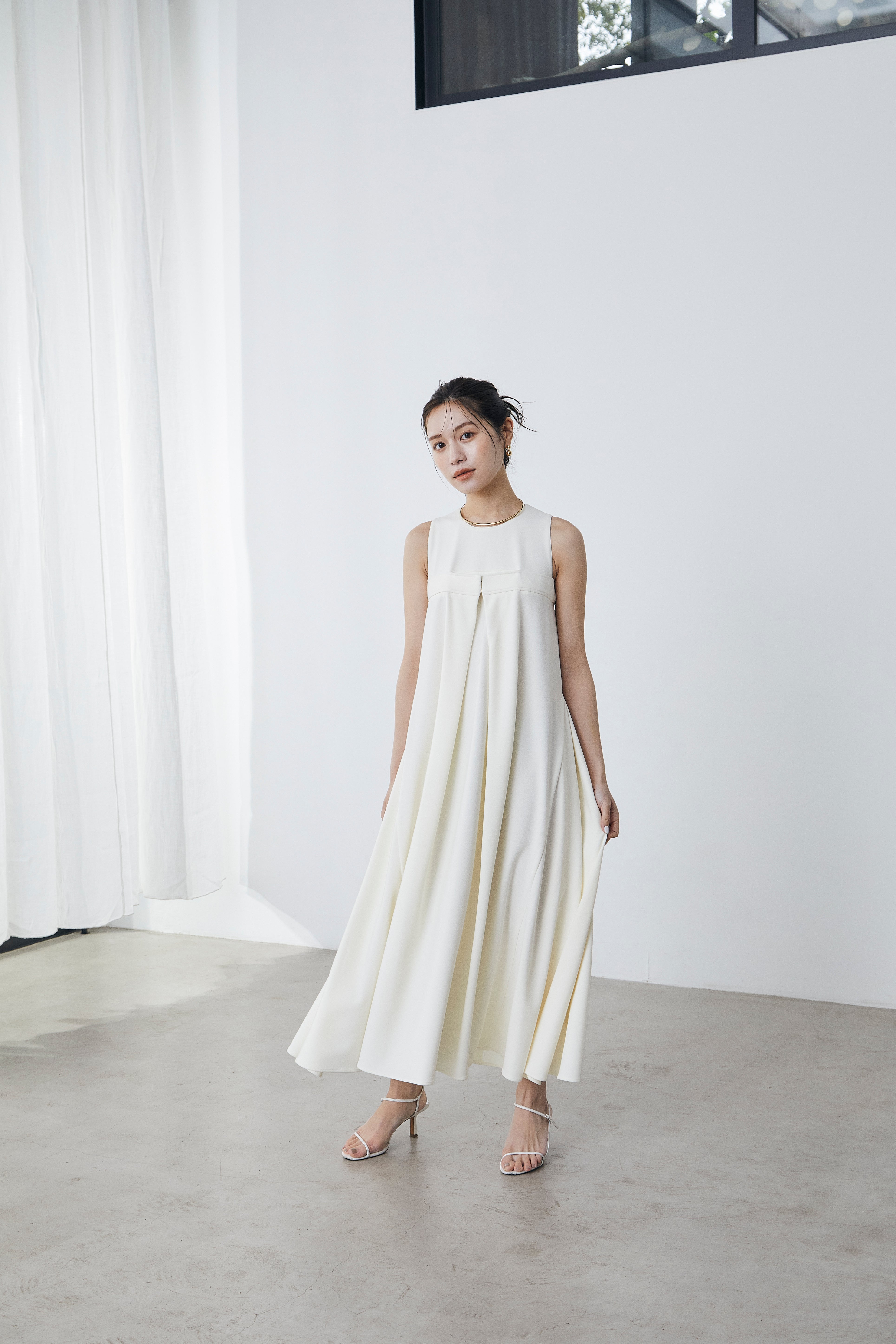 Front tuck flare Dress
