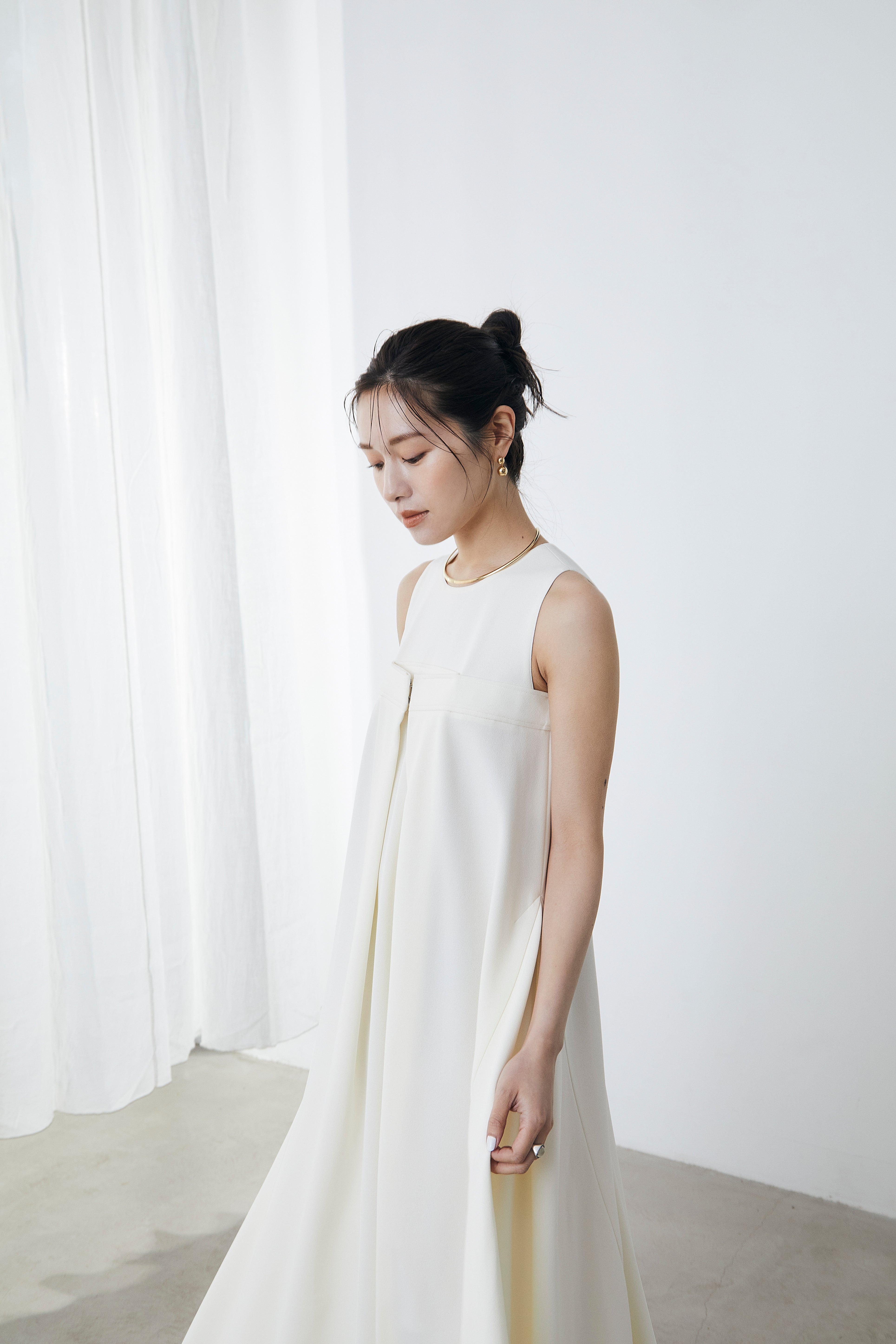 Front tuck flare Dress
