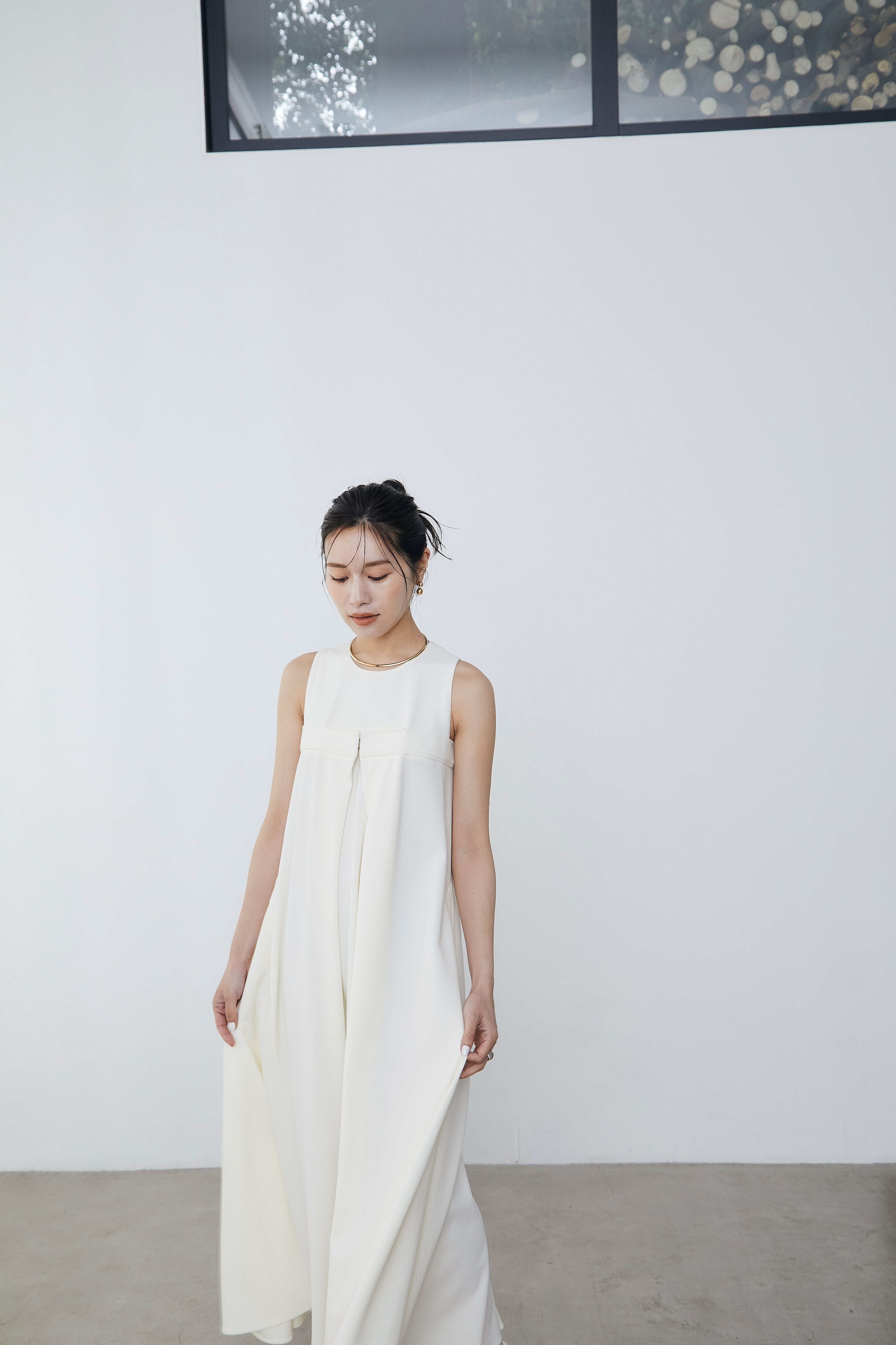 Front tuck flare Dress