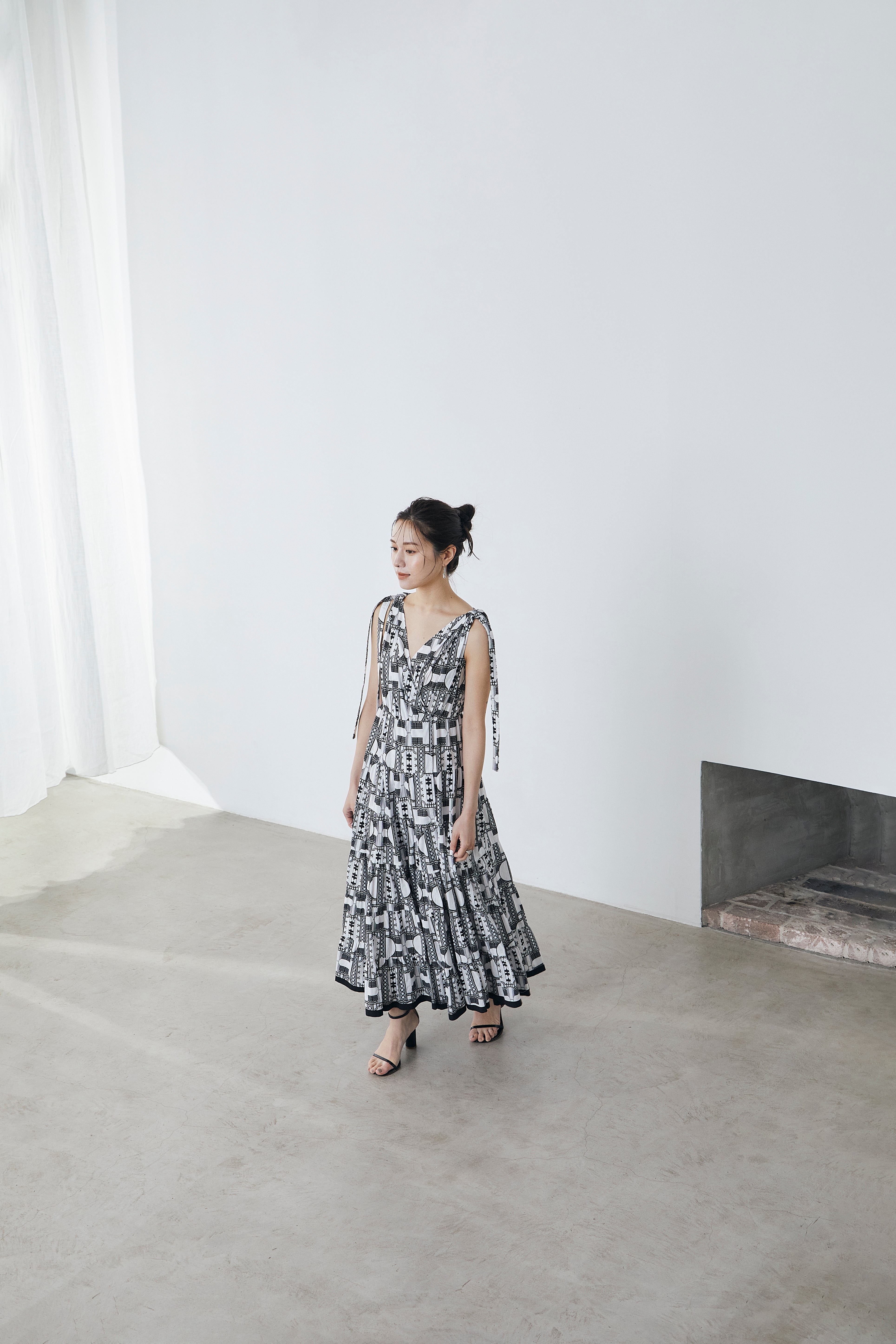 Geometric tiered Dress
