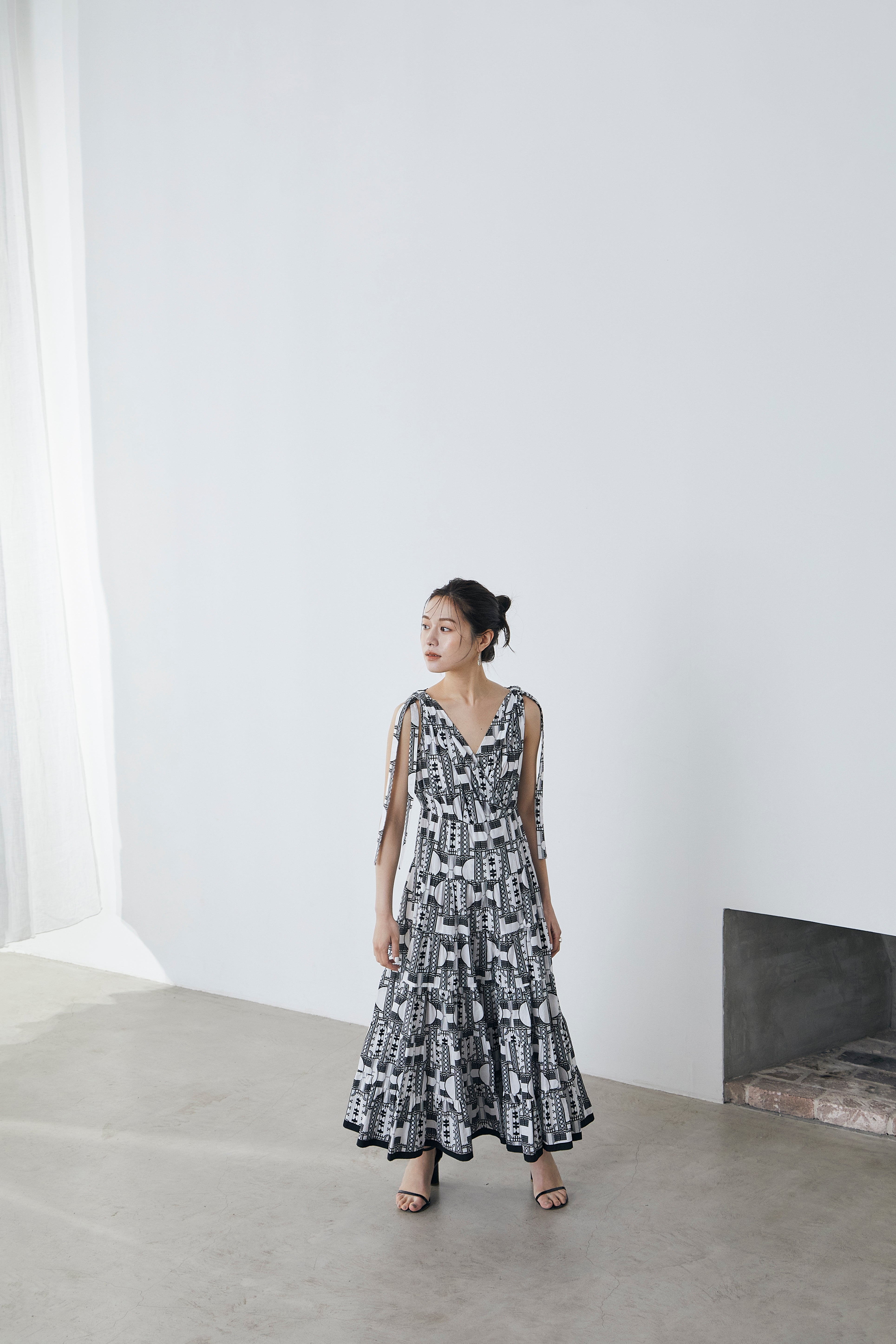 Geometric tiered Dress