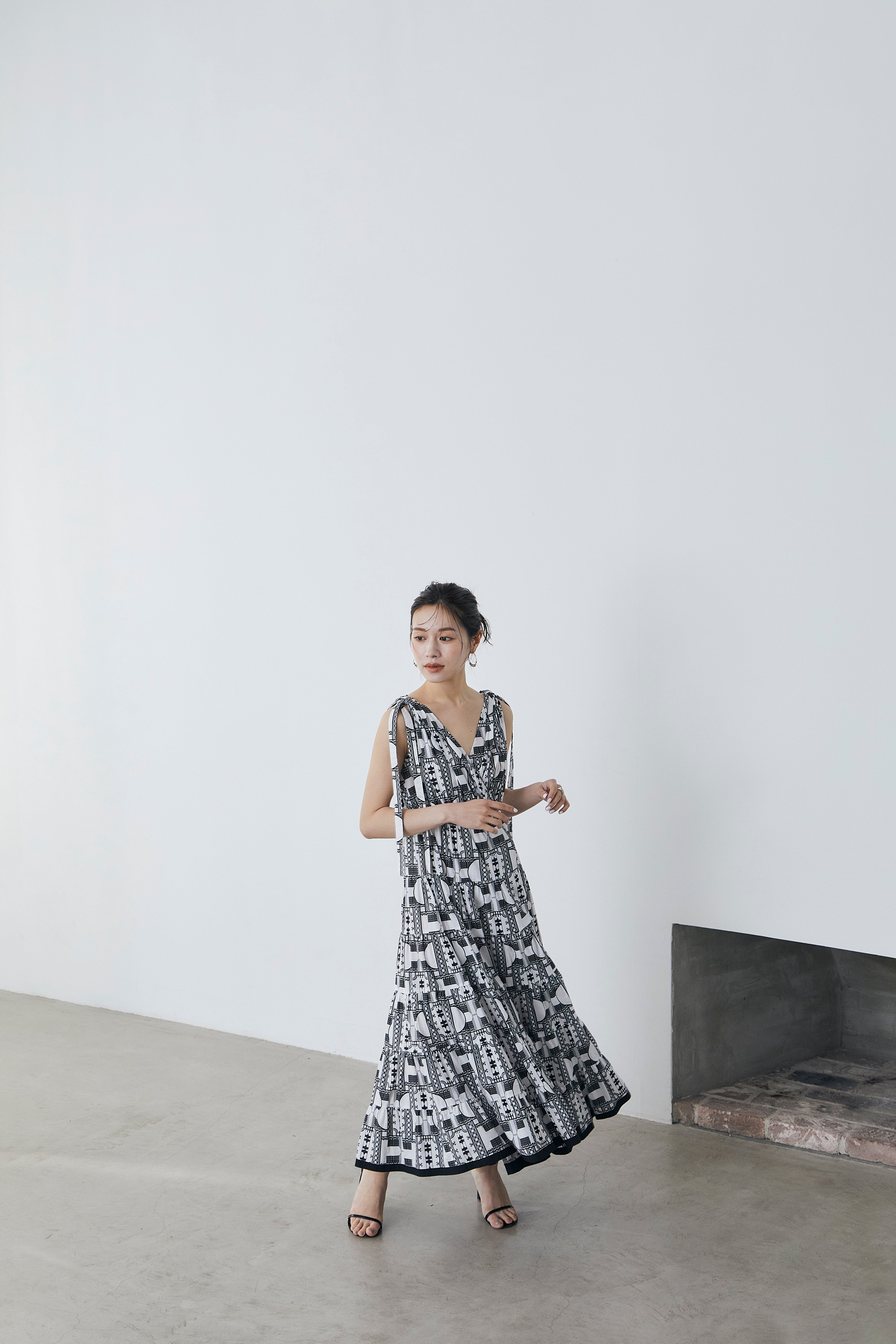 Geometric tiered Dress