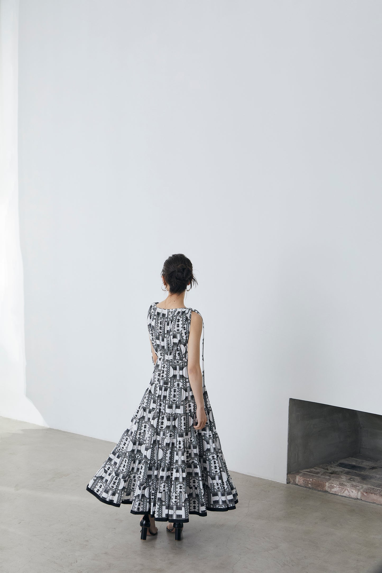 Geometric tiered Dress