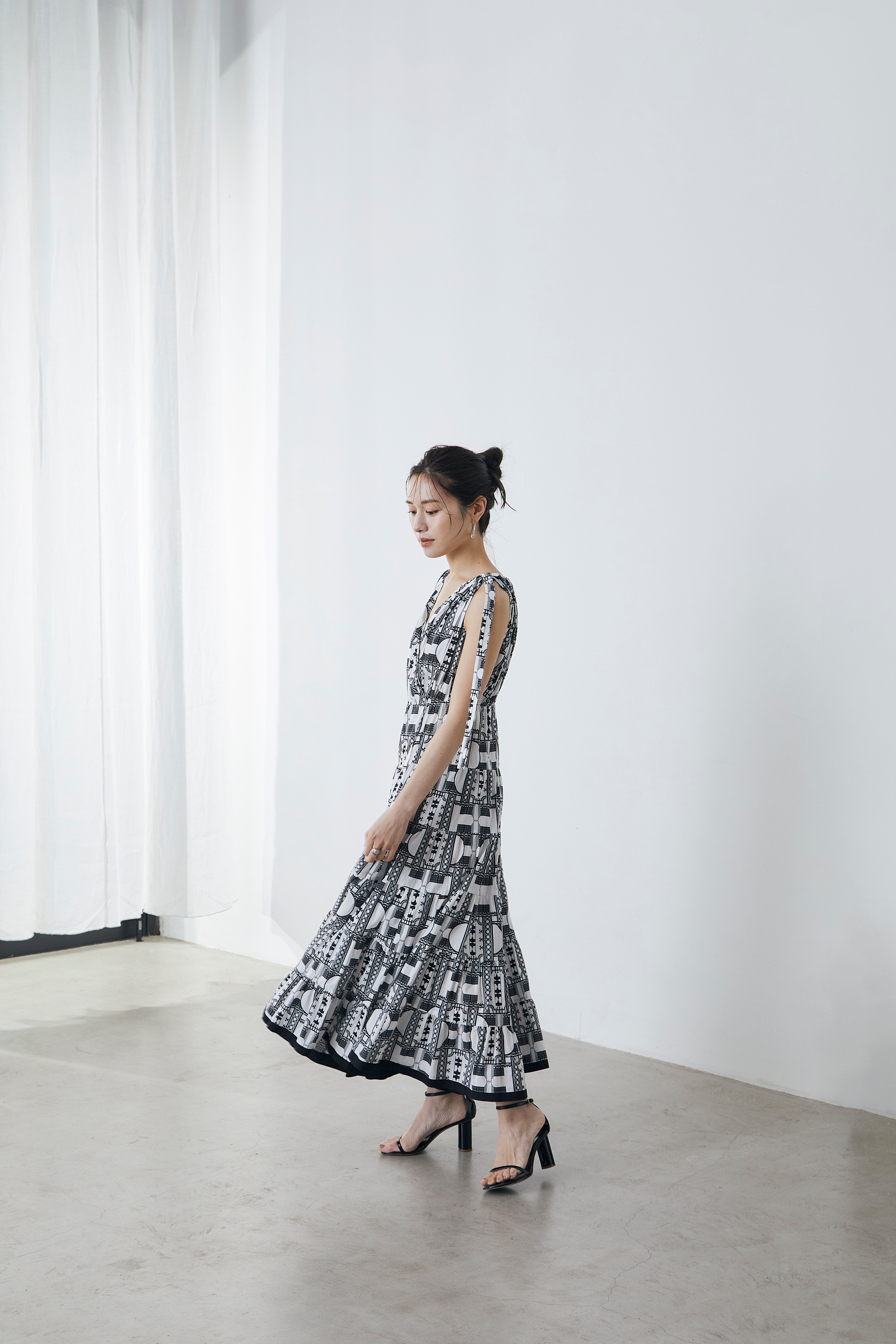 Geometric tiered Dress