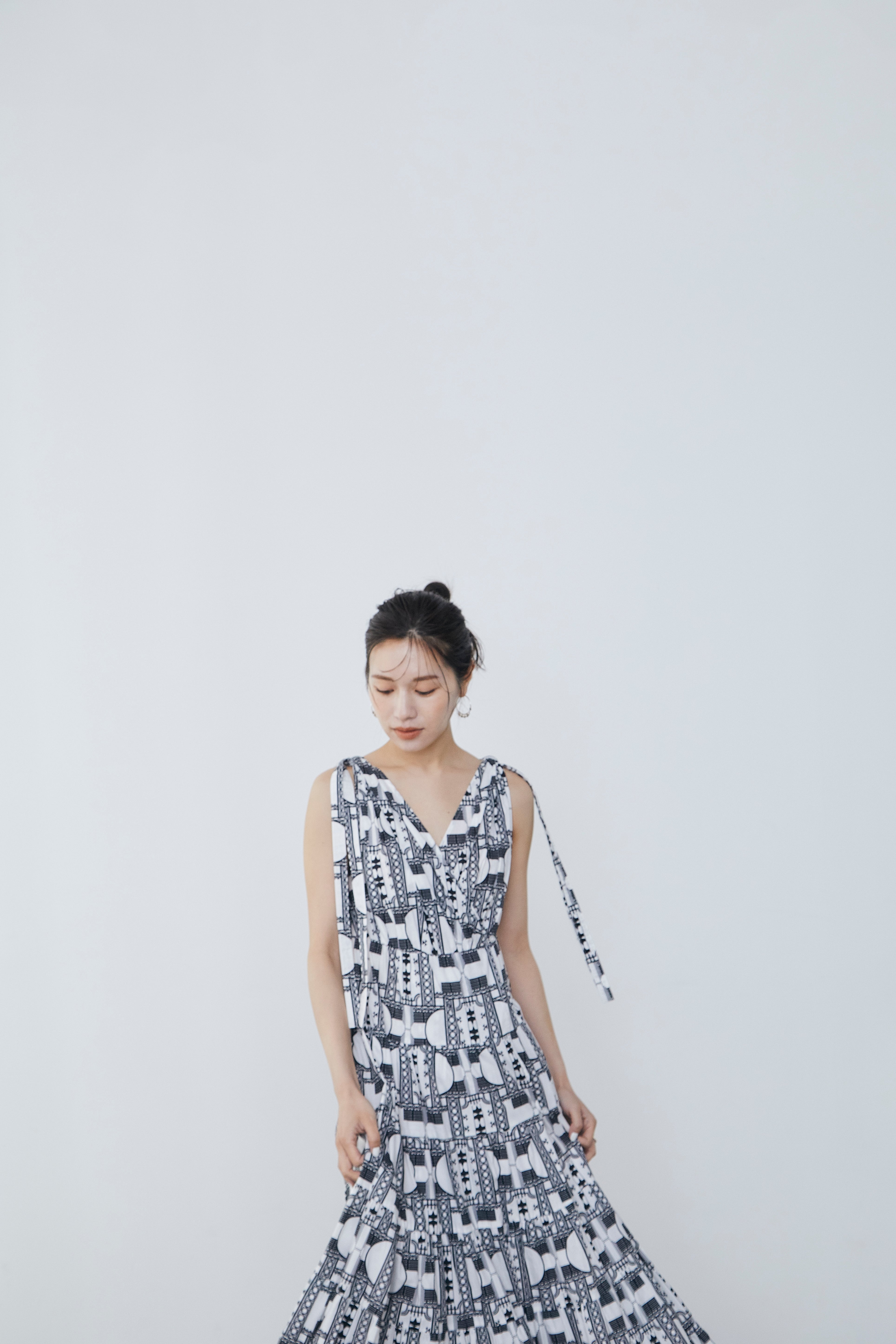 Geometric tiered Dress