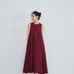 Paisley jacquard piping Dress[White]