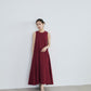 Paisley jacquard piping Dress[White]