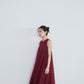 Paisley jacquard piping Dress[White]