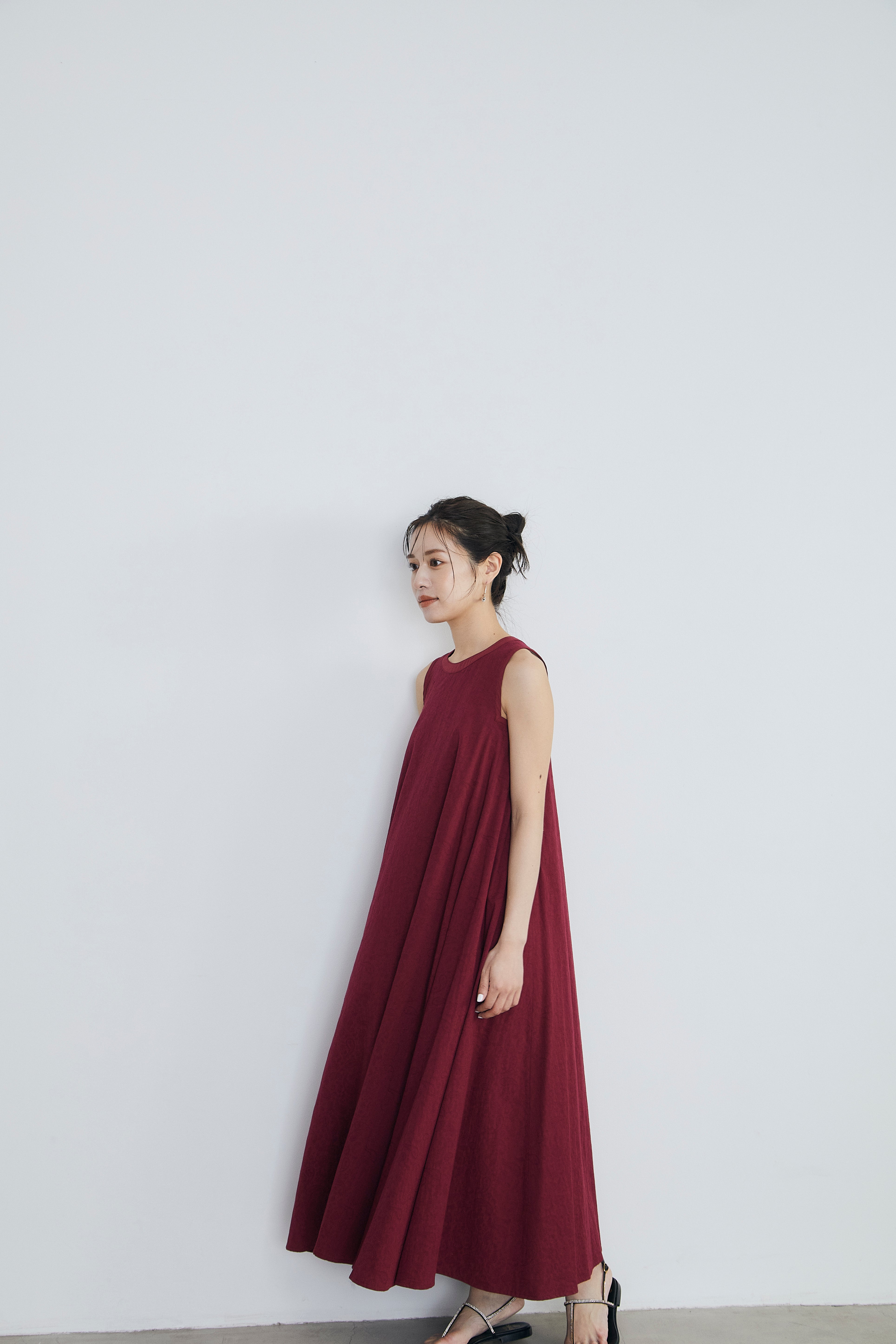 Paisley jacquard piping Dress