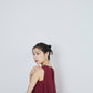 Paisley jacquard piping Dress[White]