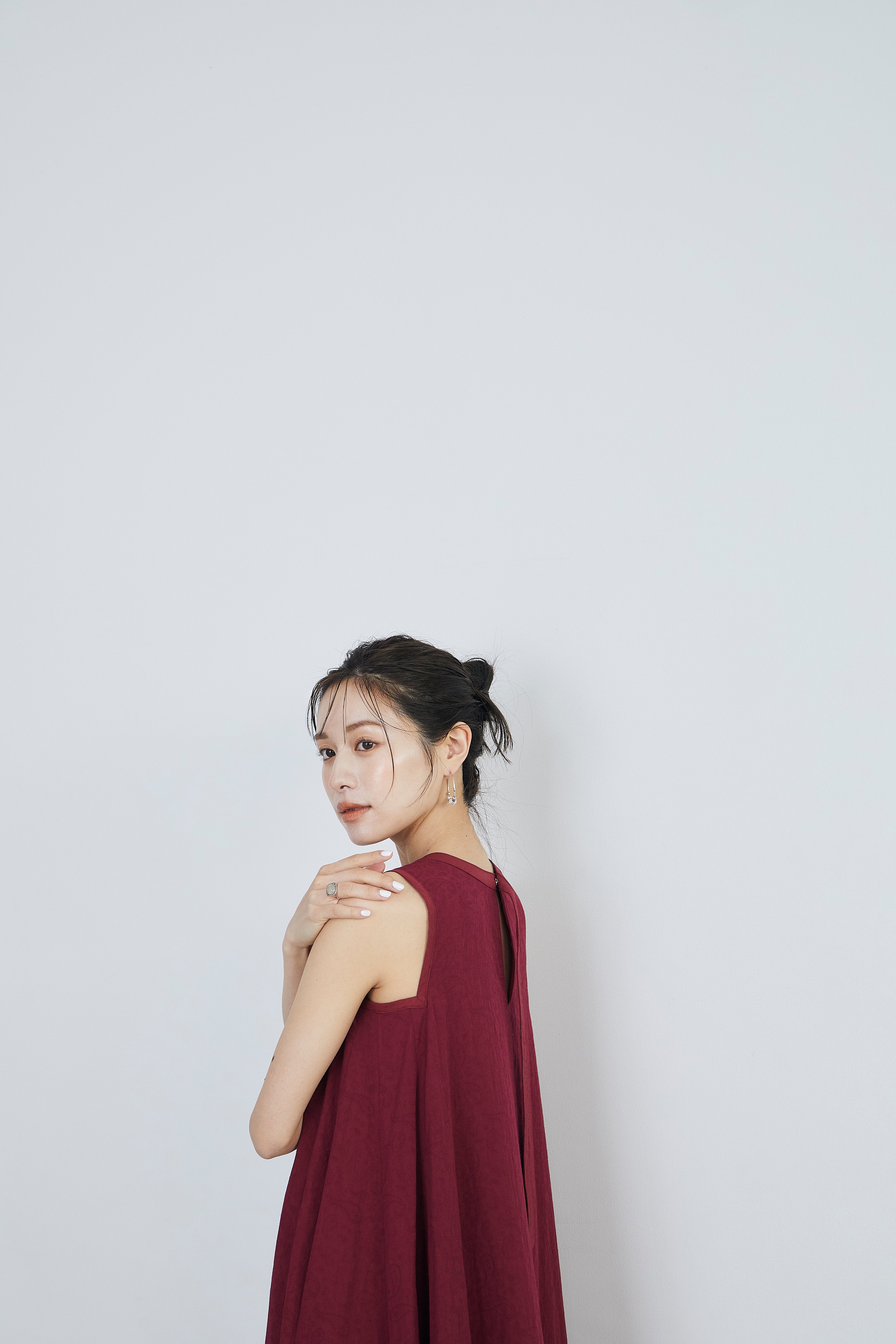 Paisley jacquard piping Dress