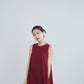 Paisley jacquard piping Dress[White]